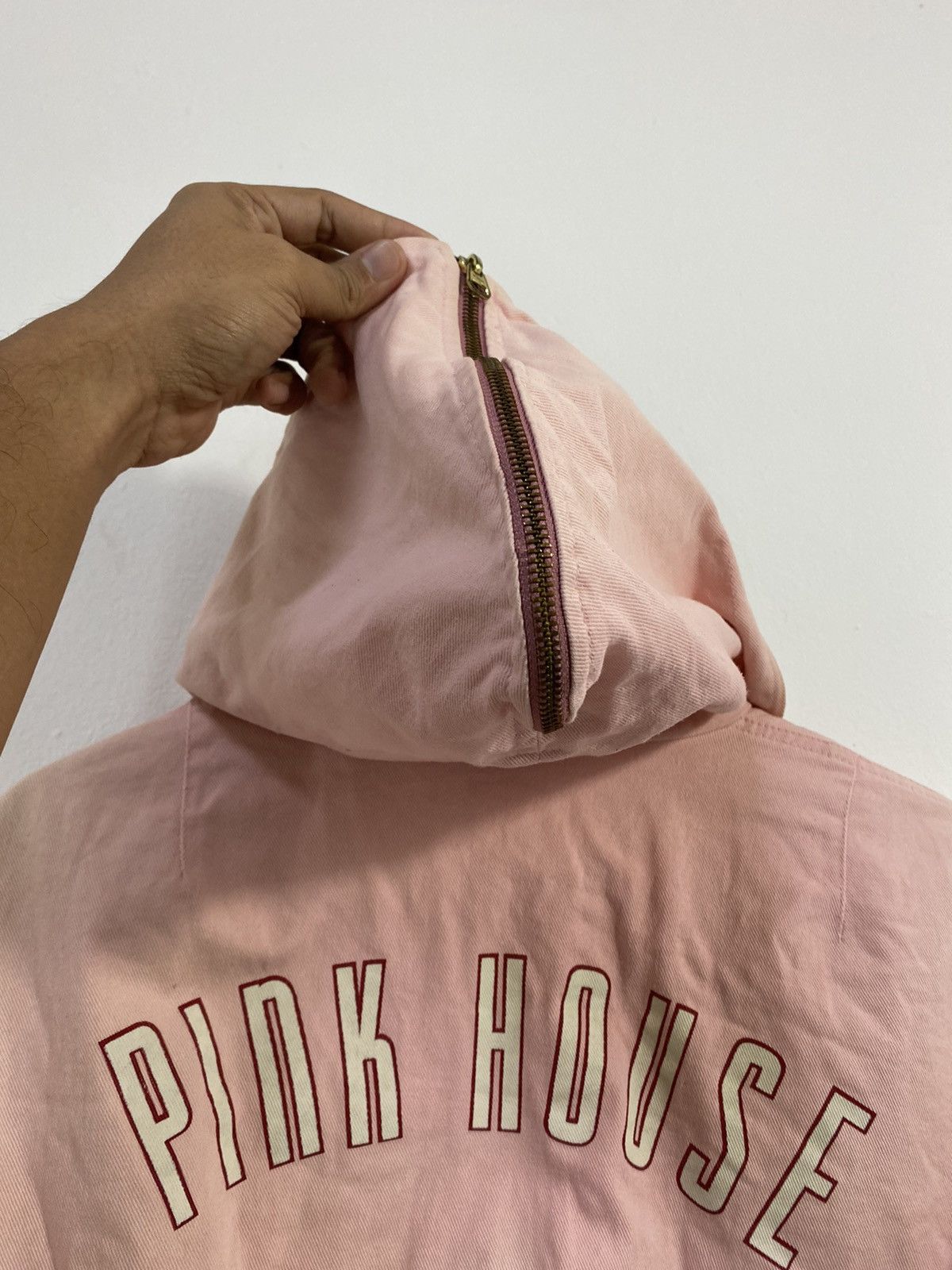 Japanese Brand × Pink House Vintage Pink House Bomber Jacket Big Logo Design With Hoodie Size US M / EU 48-50 / 2 - 10 Thumbnail