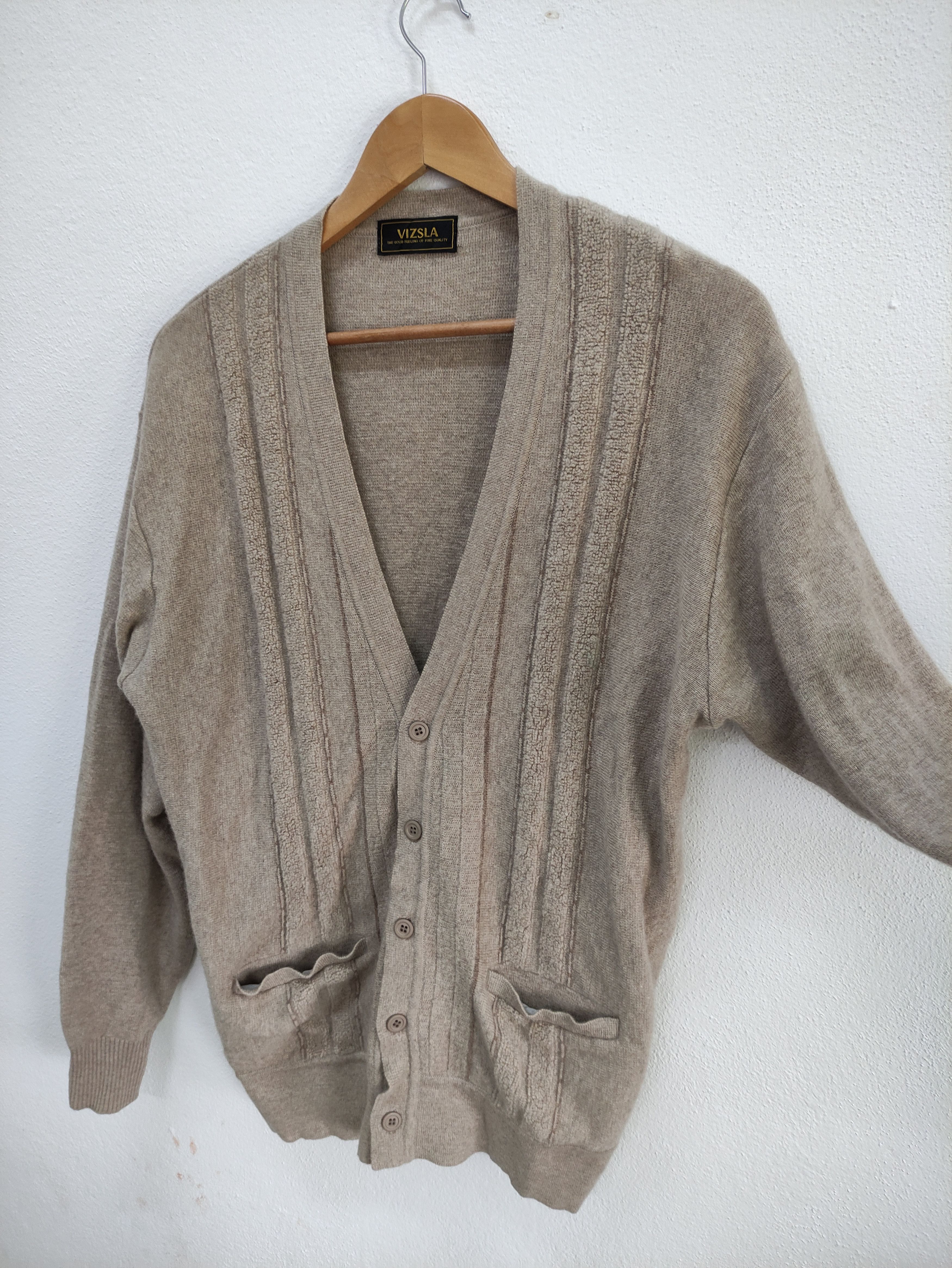 Japanese Brand × Vintage Vintage Vizsla Wool Cardigan Made in Japan Size US M / EU 48-50 / 2 - 2 Thumbnail