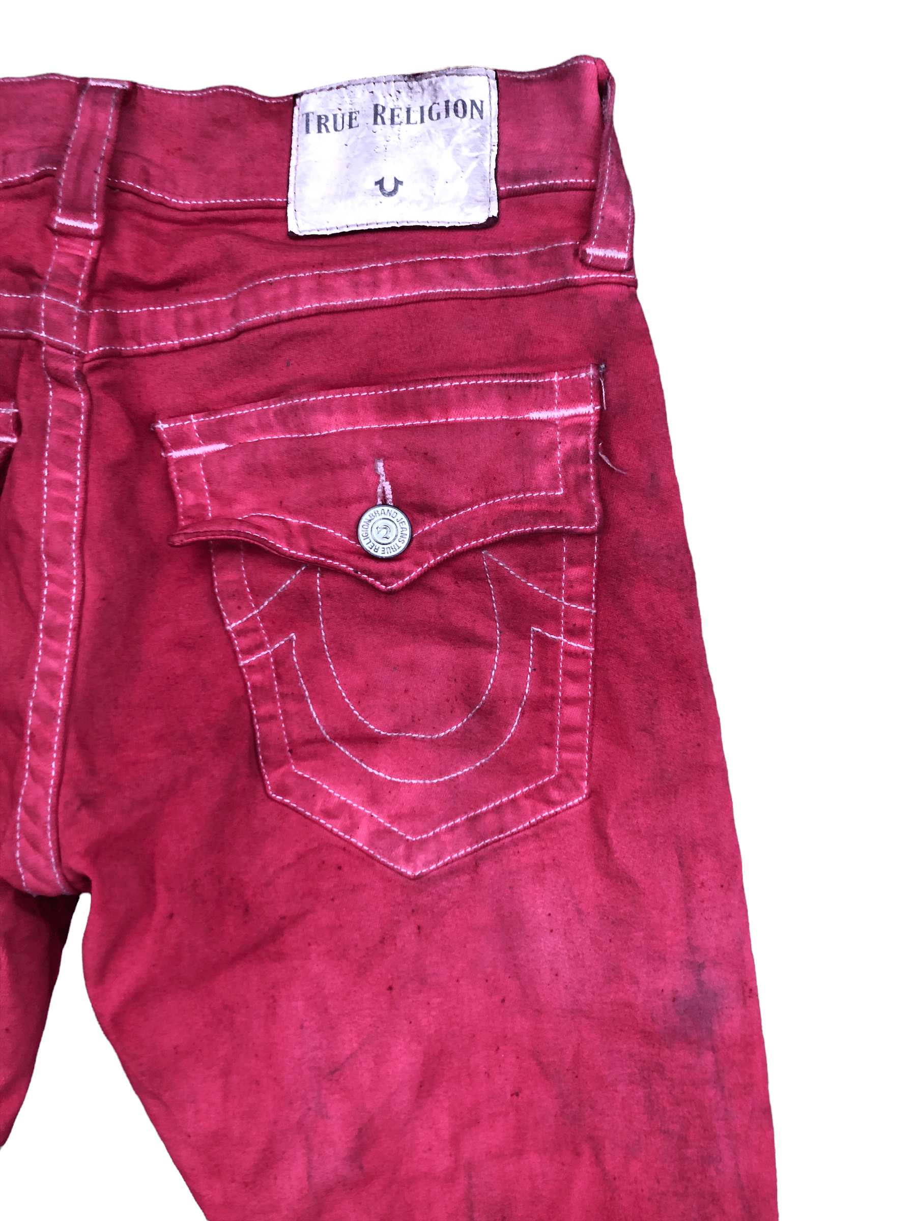 True Religion × Vintage Vintage True Religion Jeans Size 29 RICKY Red Size US 29 - 2 Thumbnail