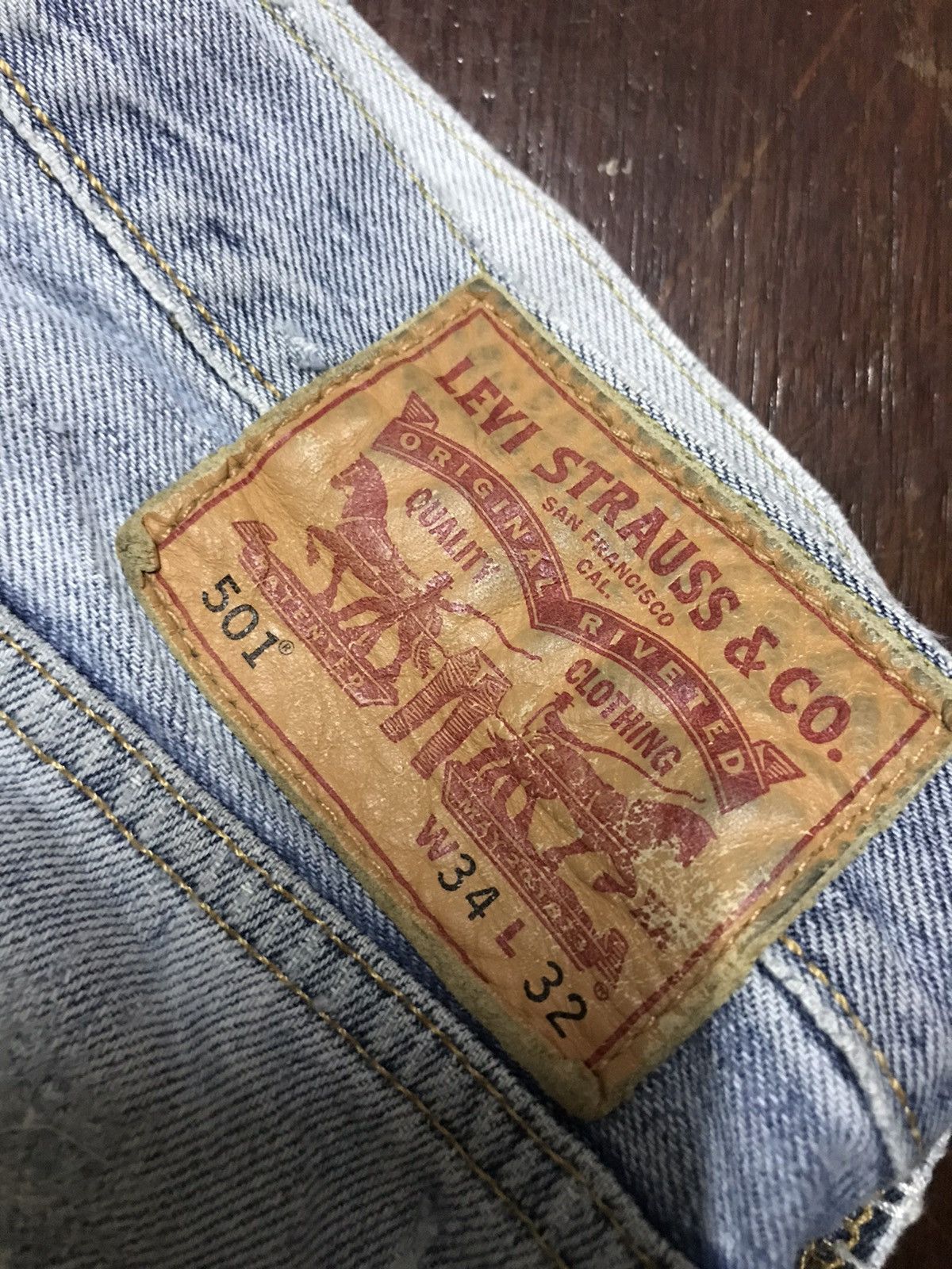 Levi's Vintage Clothing × Vintage 🔥rare 🔥Levi’s 501 distressed denim Size US 36 / EU 52 - 4 Thumbnail