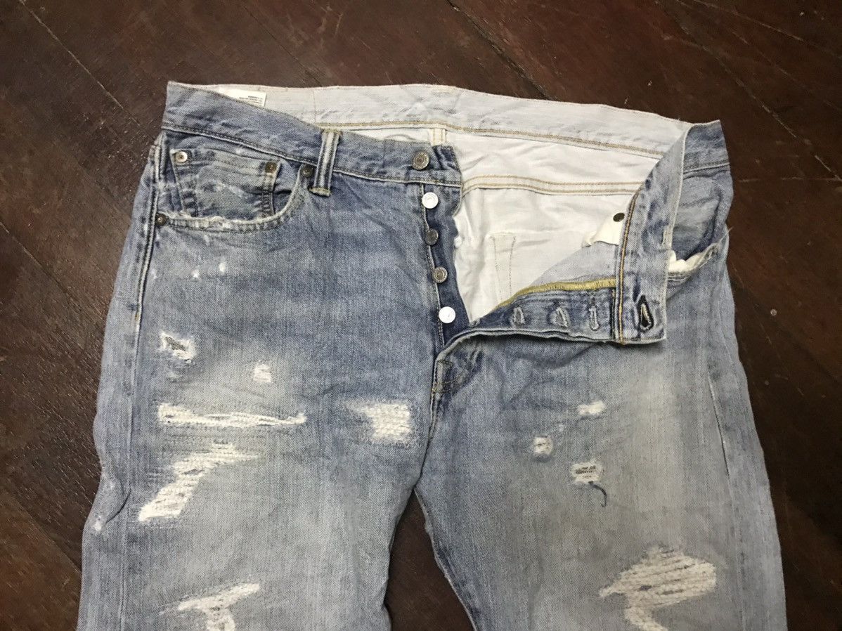 Levi's Vintage Clothing × Vintage 🔥rare 🔥Levi’s 501 distressed denim Size US 36 / EU 52 - 10 Thumbnail
