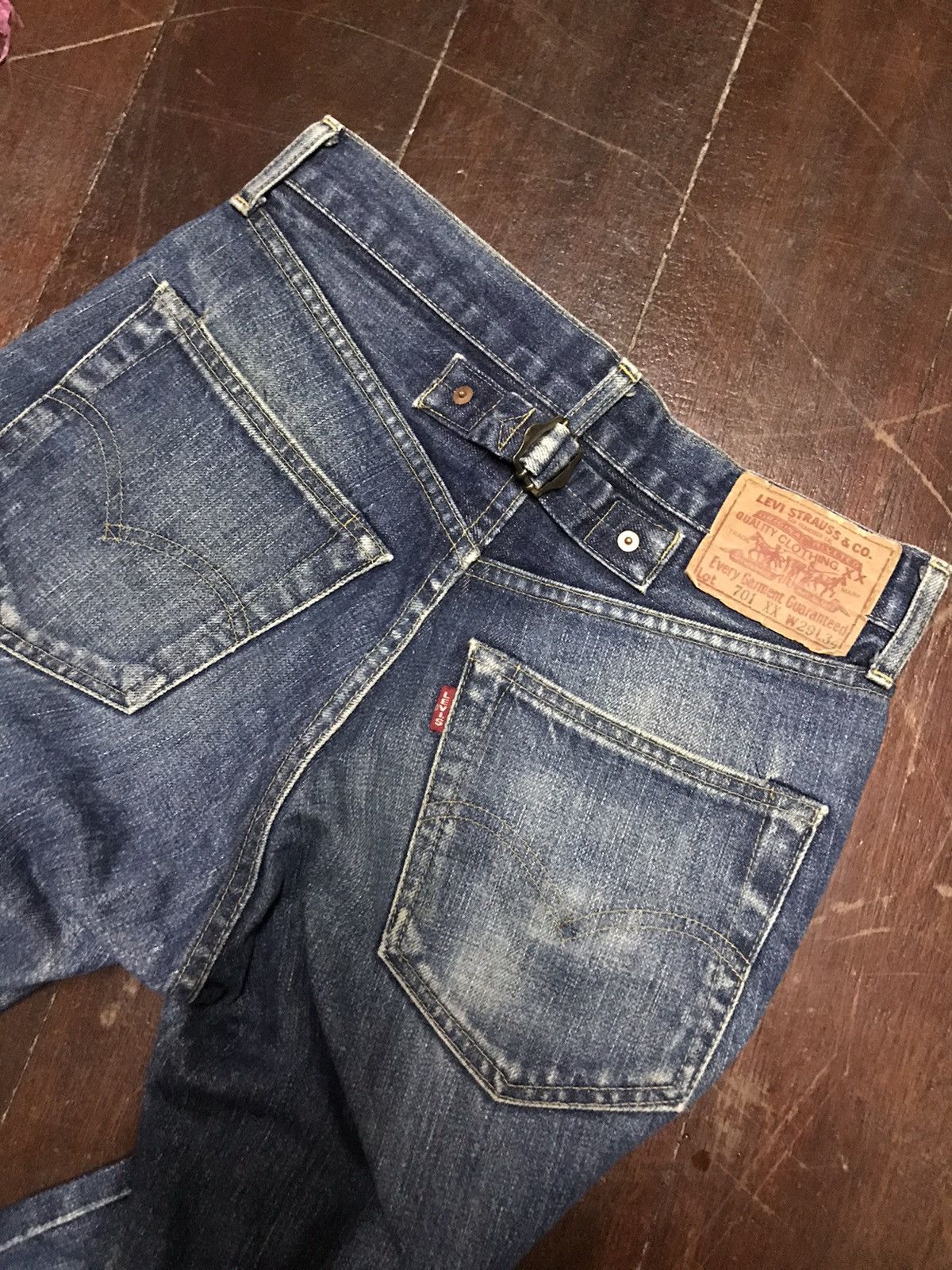 Levi's Vintage Clothing × Vintage Vintage Levi’s big E 701 xx selvedge distressed denim Size US 29 - 3 Thumbnail