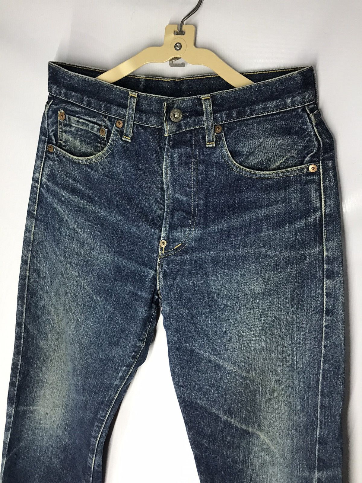 Levi's Vintage Clothing × Vintage Vintage Levi’s big E 701 xx selvedge distressed denim Size US 29 - 8 Thumbnail