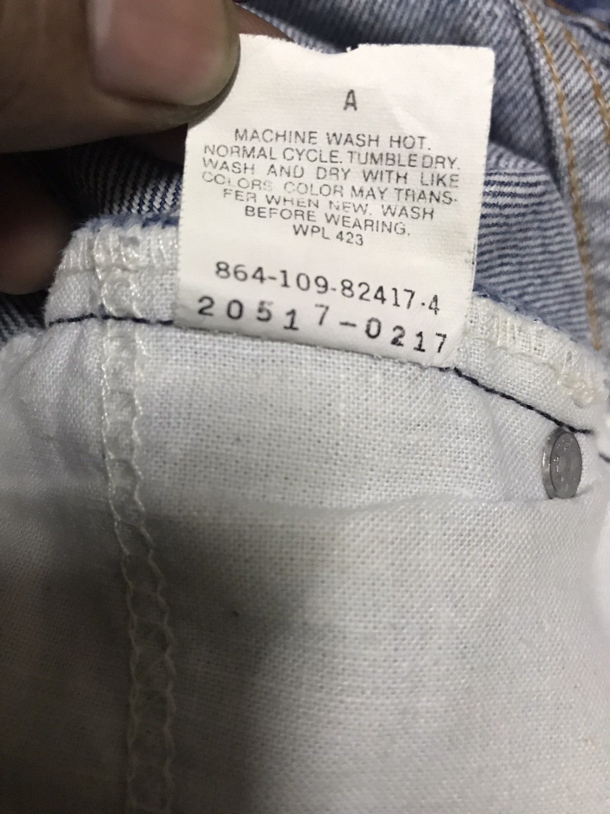 Levi's Vintage Clothing Vintage Levi’s orange tab custom paint denim Size US 33 - 5 Thumbnail