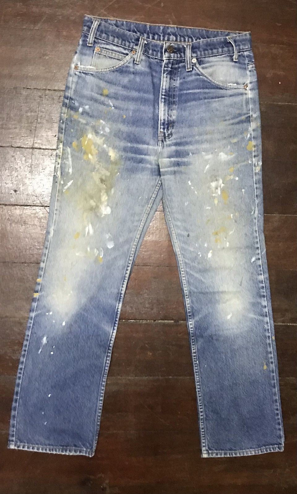 Levi's Vintage Clothing Vintage Levi’s orange tab custom paint denim Size US 33 - 13 Thumbnail