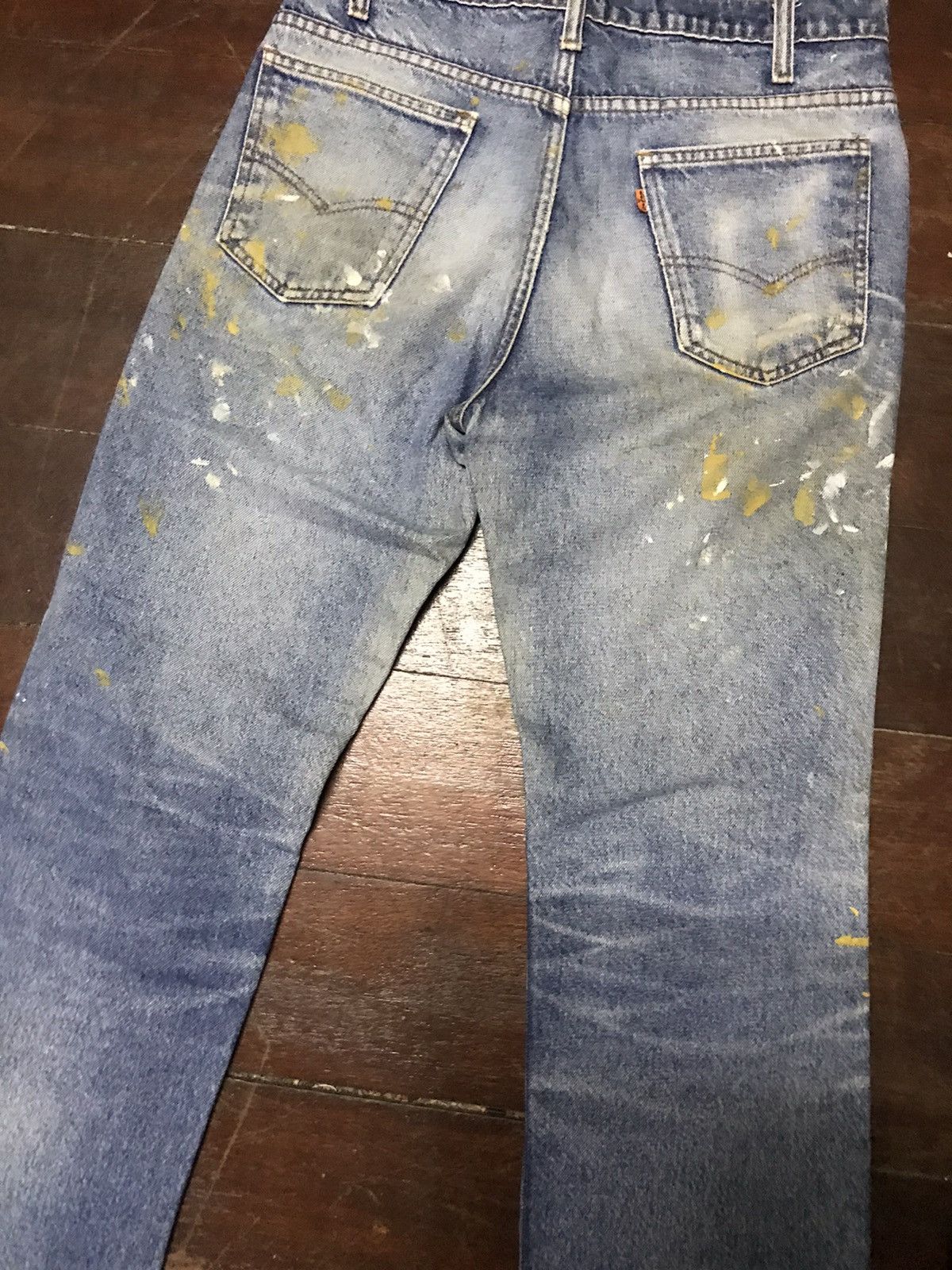 Levi's Vintage Clothing Vintage Levi’s orange tab custom paint denim Size US 33 - 9 Thumbnail