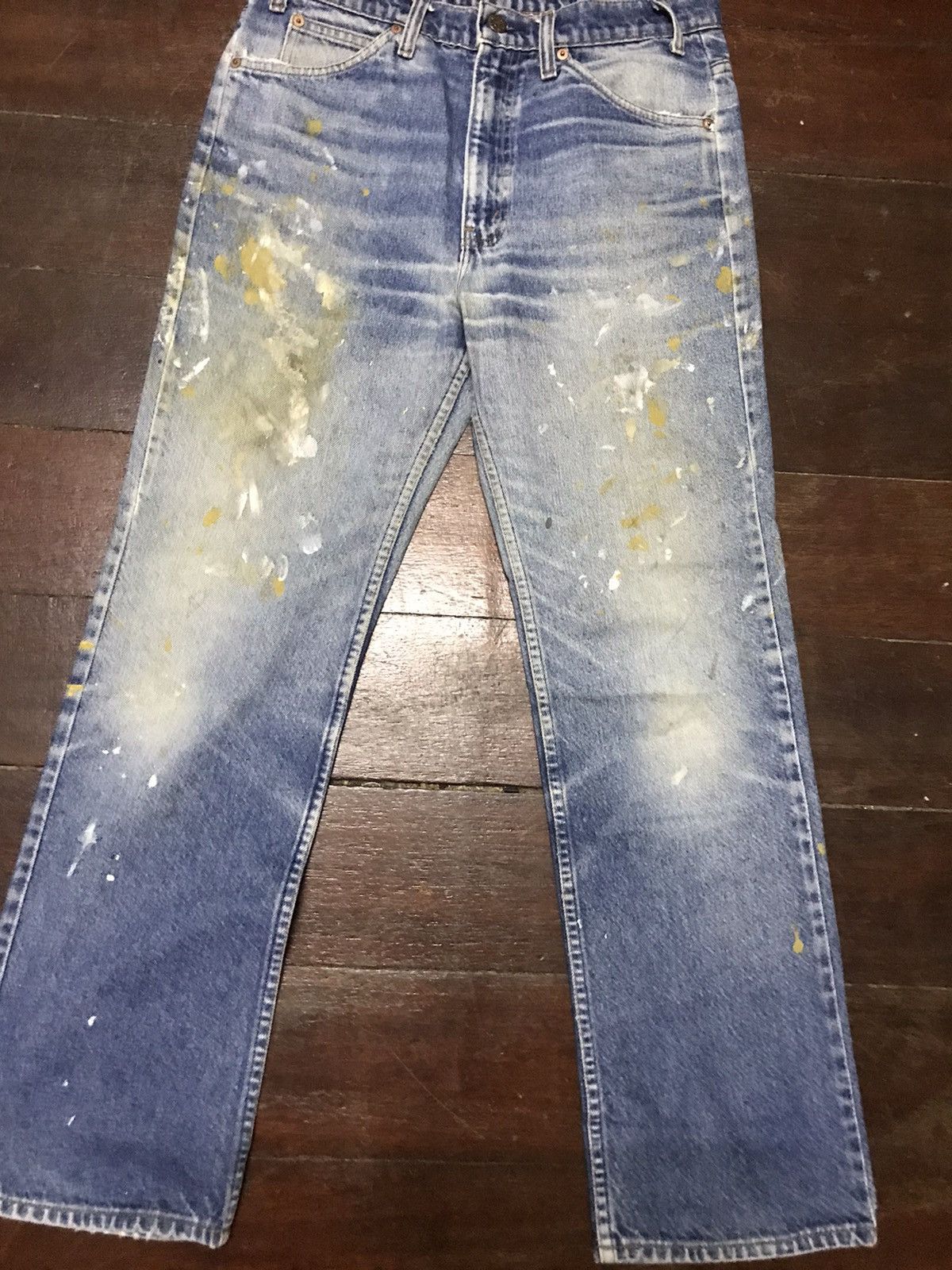 Levi's Vintage Clothing Vintage Levi’s orange tab custom paint denim Size US 33 - 14 Thumbnail