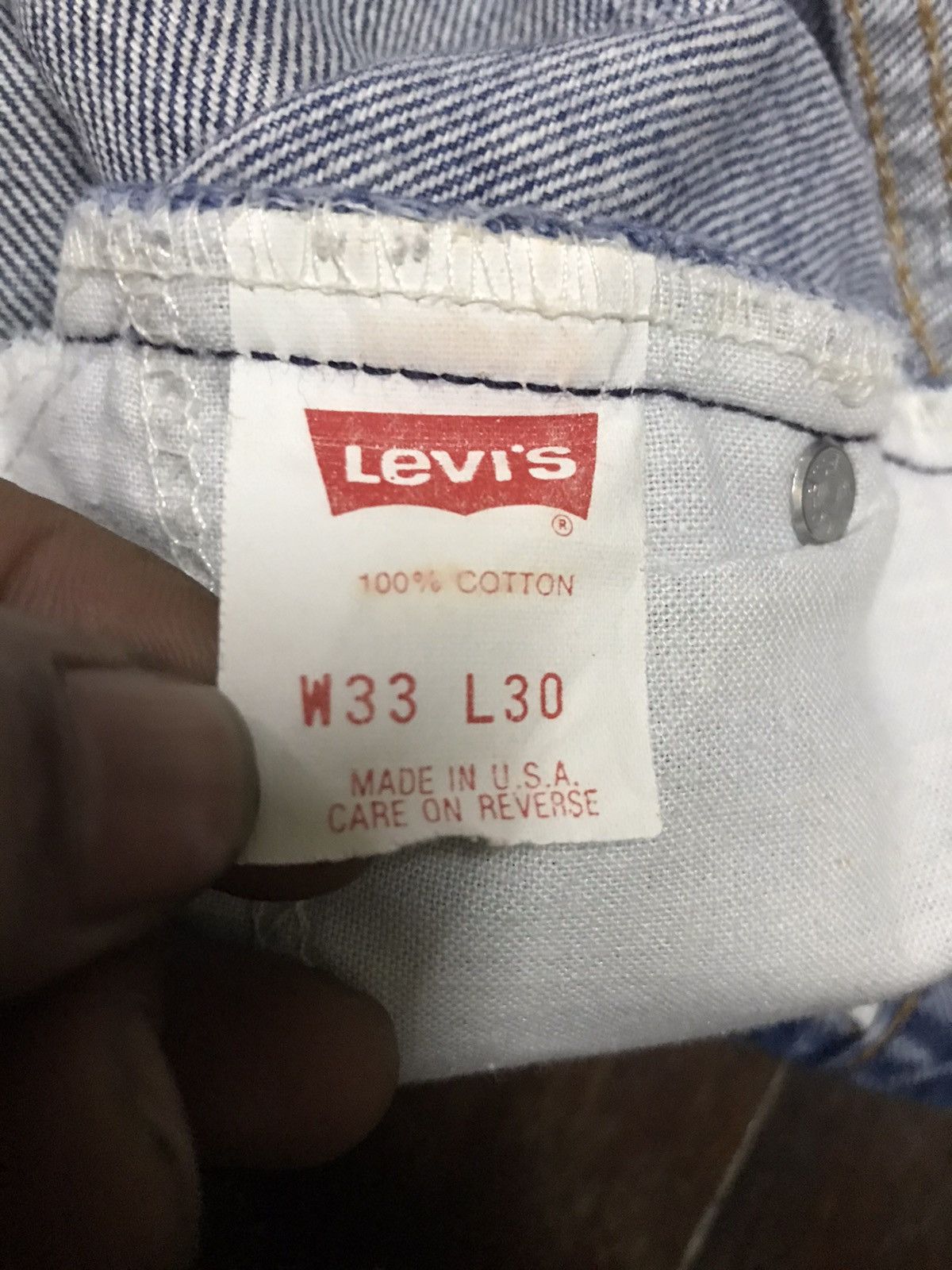 Levi's Vintage Clothing Vintage Levi’s orange tab custom paint denim Size US 33 - 4 Thumbnail
