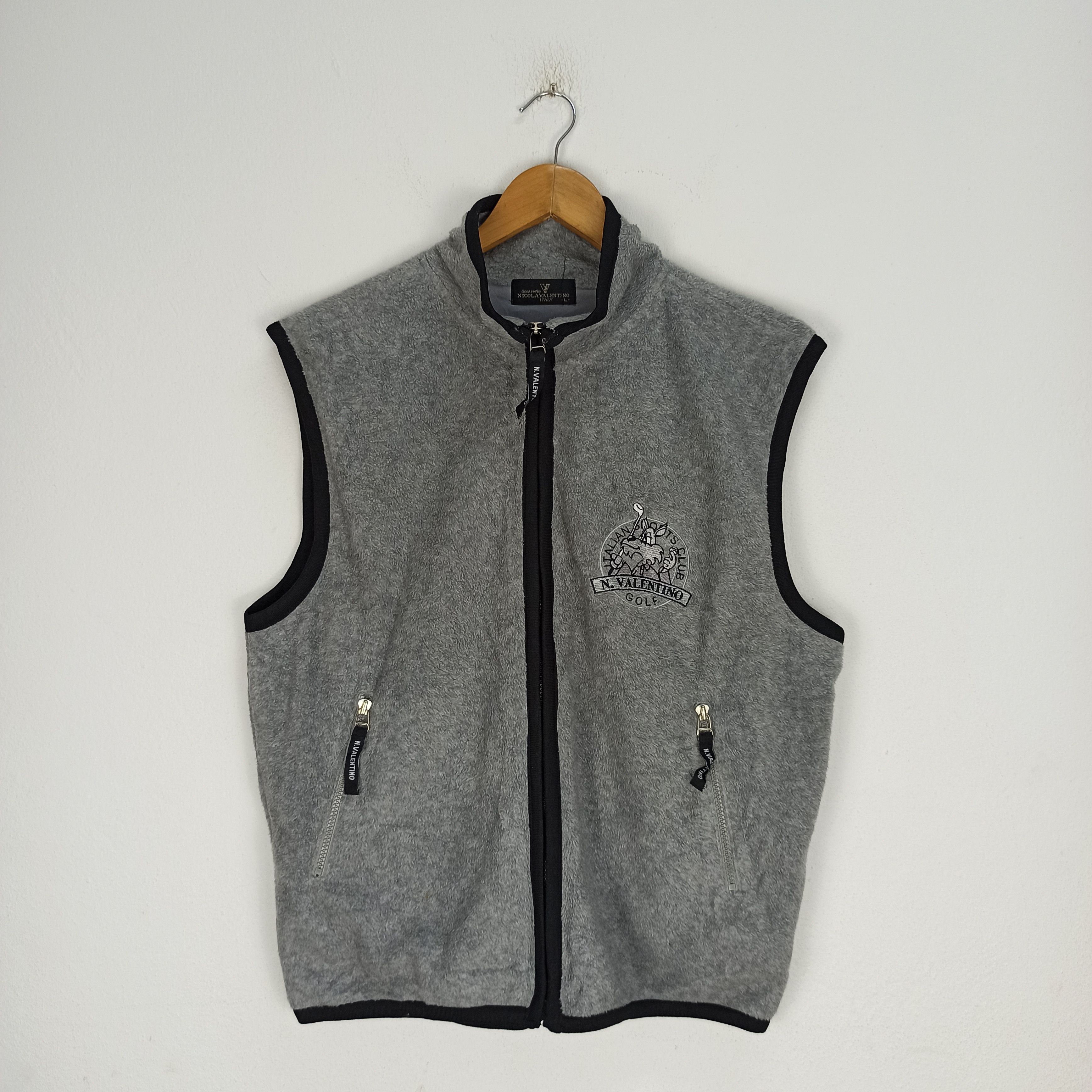 Valentino × Vintage Vintage Nicola Valentino Italy Golf Fur Fleece Vest Size US L / EU 52-54 / 3 - 3 Thumbnail