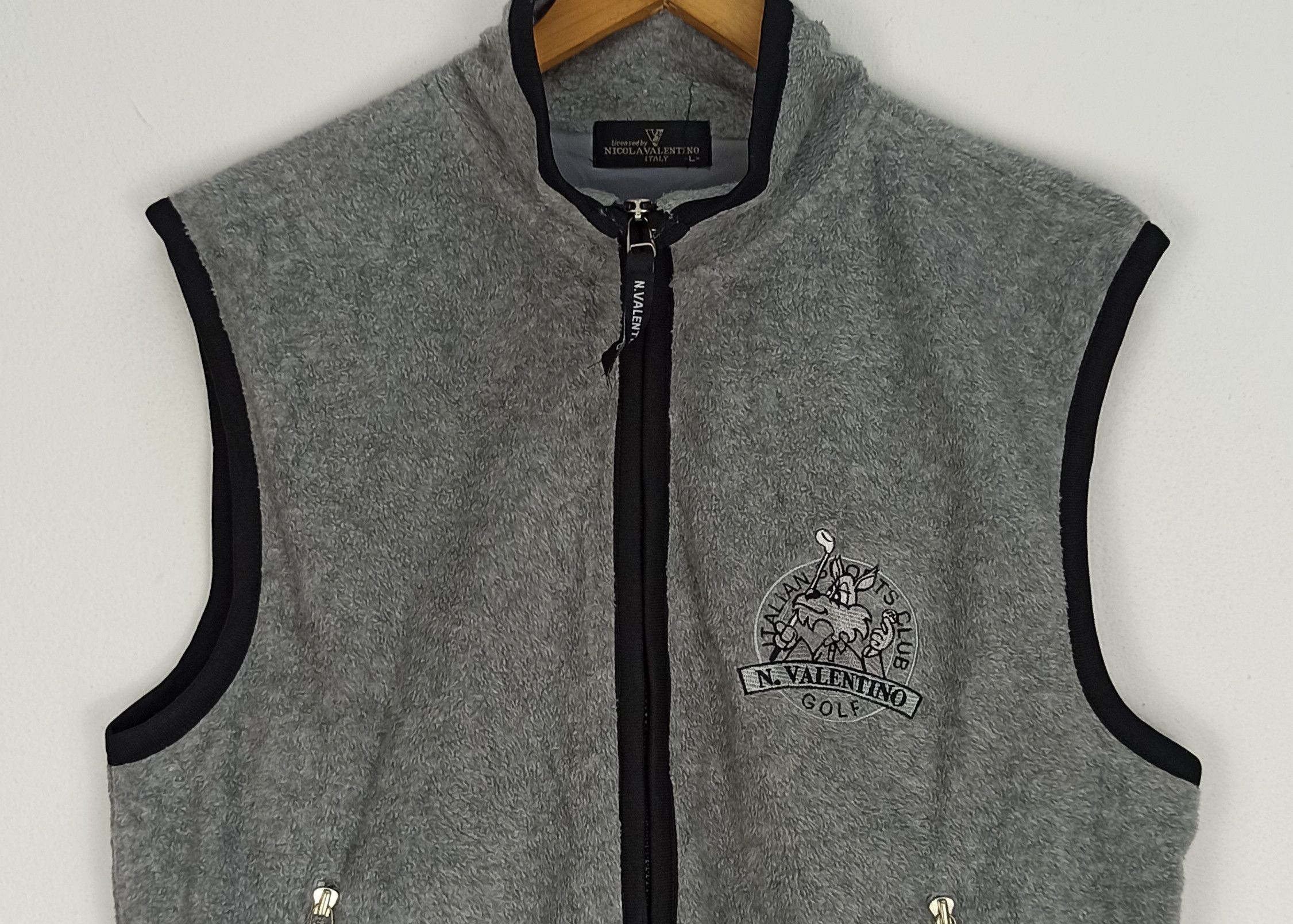Valentino × Vintage Vintage Nicola Valentino Italy Golf Fur Fleece Vest Size US L / EU 52-54 / 3 - 4 Thumbnail