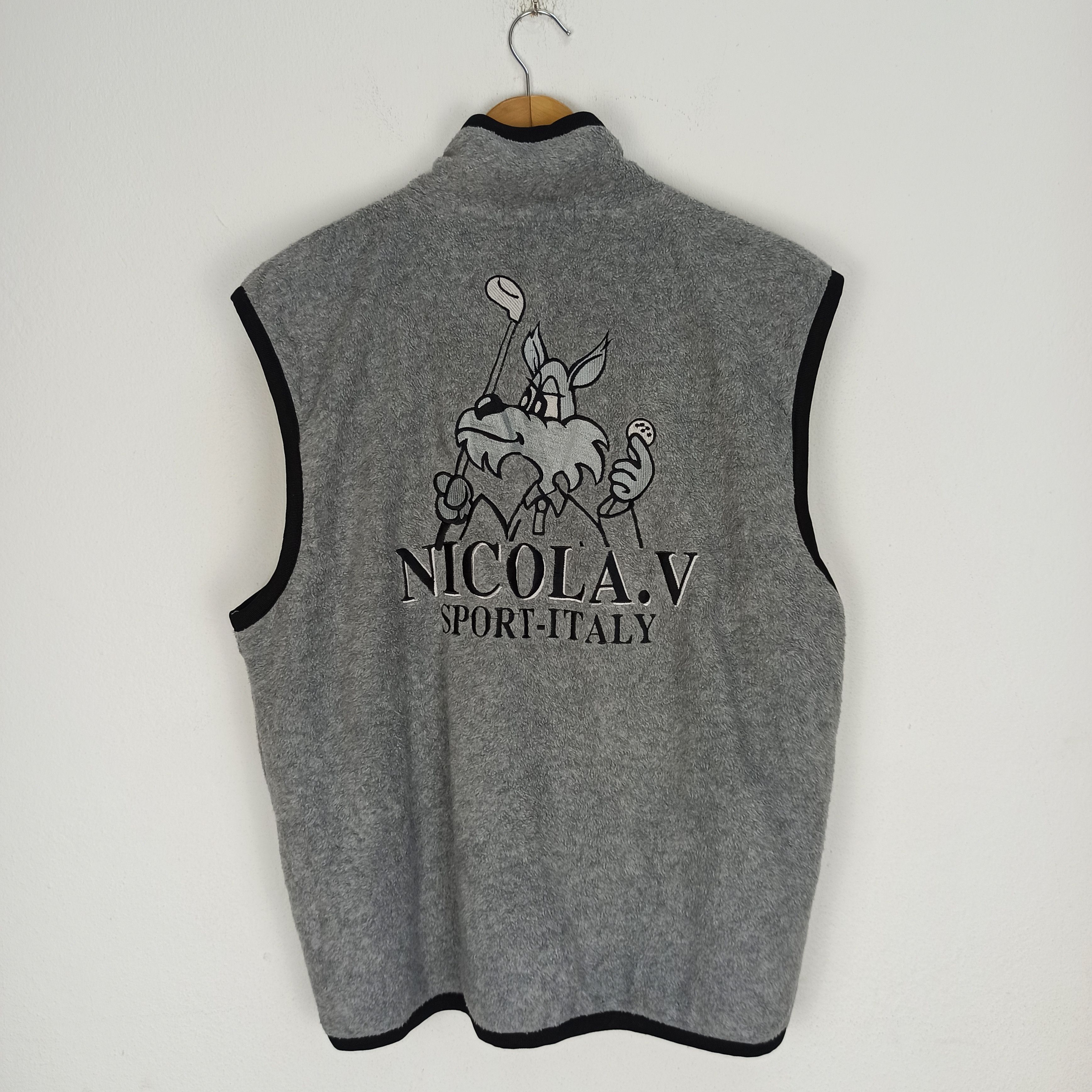Valentino × Vintage Vintage Nicola Valentino Italy Golf Fur Fleece Vest Size US L / EU 52-54 / 3 - 1 Thumbnail