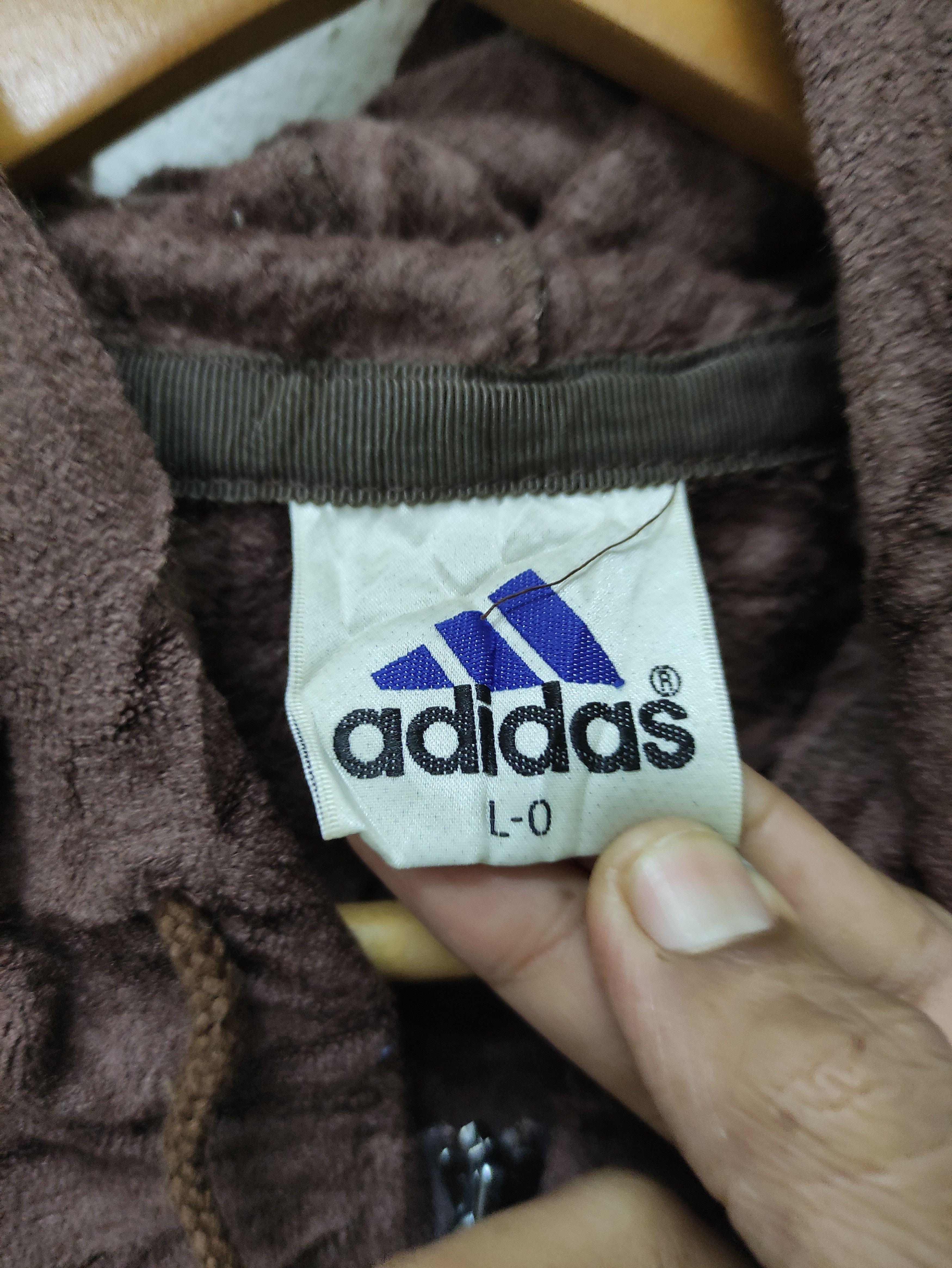 Adidas × Descente × Vintage Vintage Adidas Zip Up Fleece Hoodie Jacket Made in Japan Size US L / EU 52-54 / 3 - 7 Thumbnail