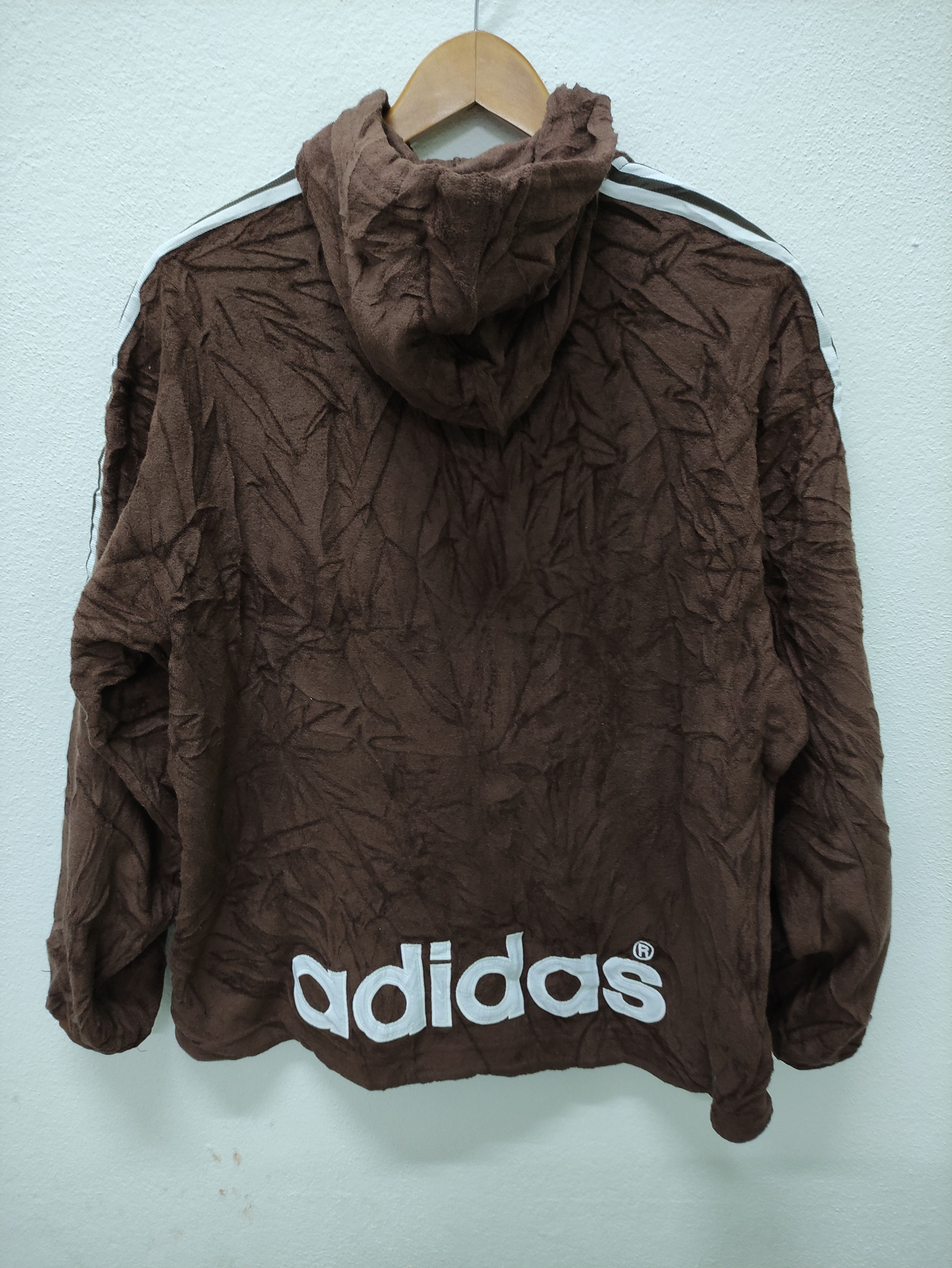 Adidas × Descente × Vintage Vintage Adidas Zip Up Fleece Hoodie Jacket Made in Japan Size US L / EU 52-54 / 3 - 1 Thumbnail