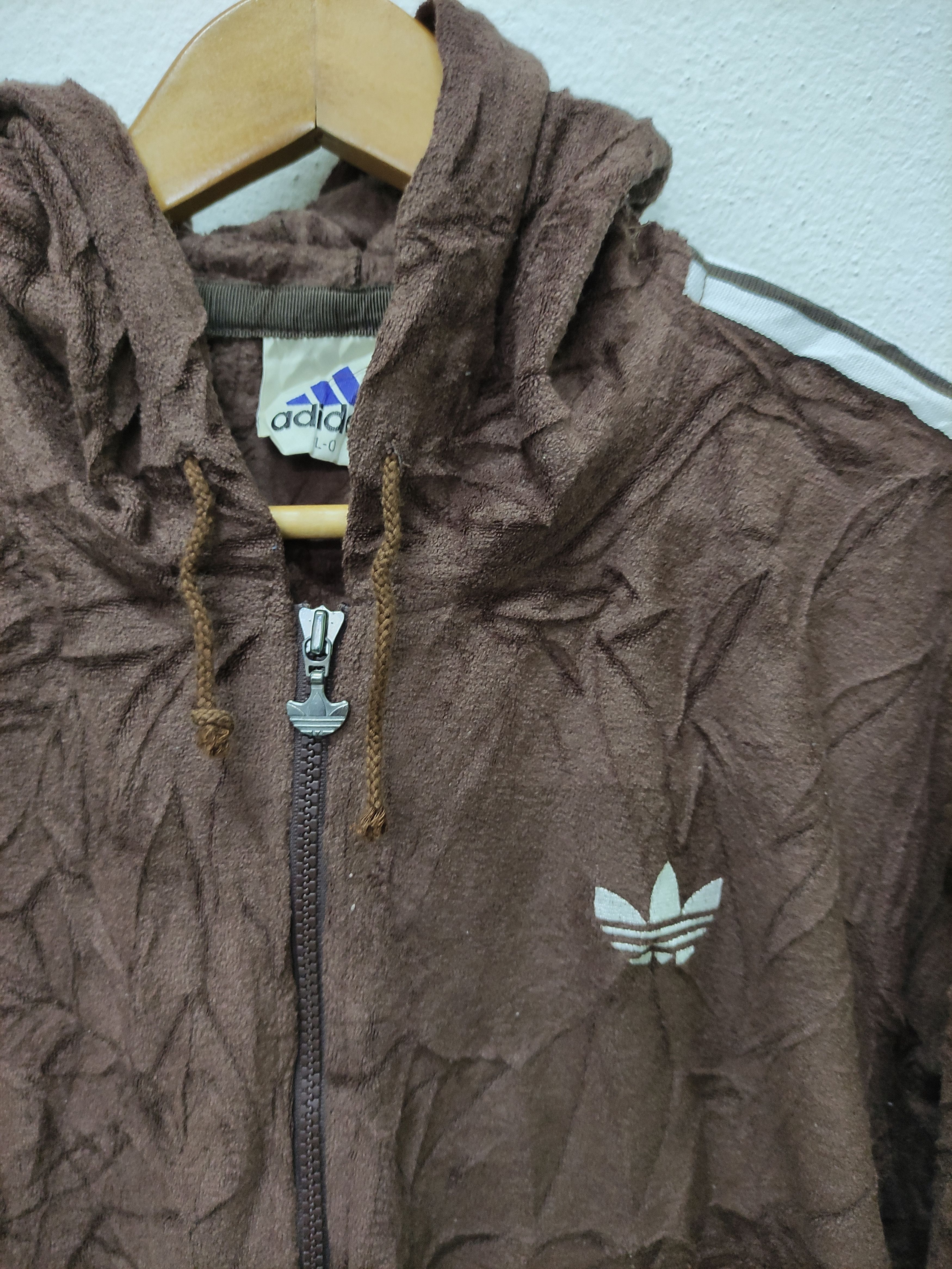Adidas × Descente × Vintage Vintage Adidas Zip Up Fleece Hoodie Jacket Made in Japan Size US L / EU 52-54 / 3 - 5 Thumbnail