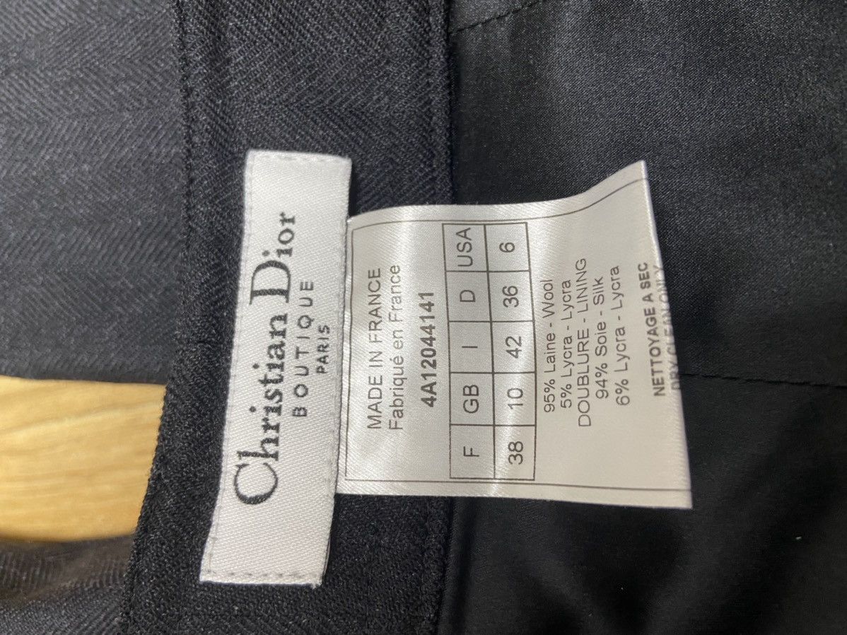 Dior 38 Christian Dior cargo zip logo wool pants Size 26" / US 2 / IT 38 - 3 Thumbnail