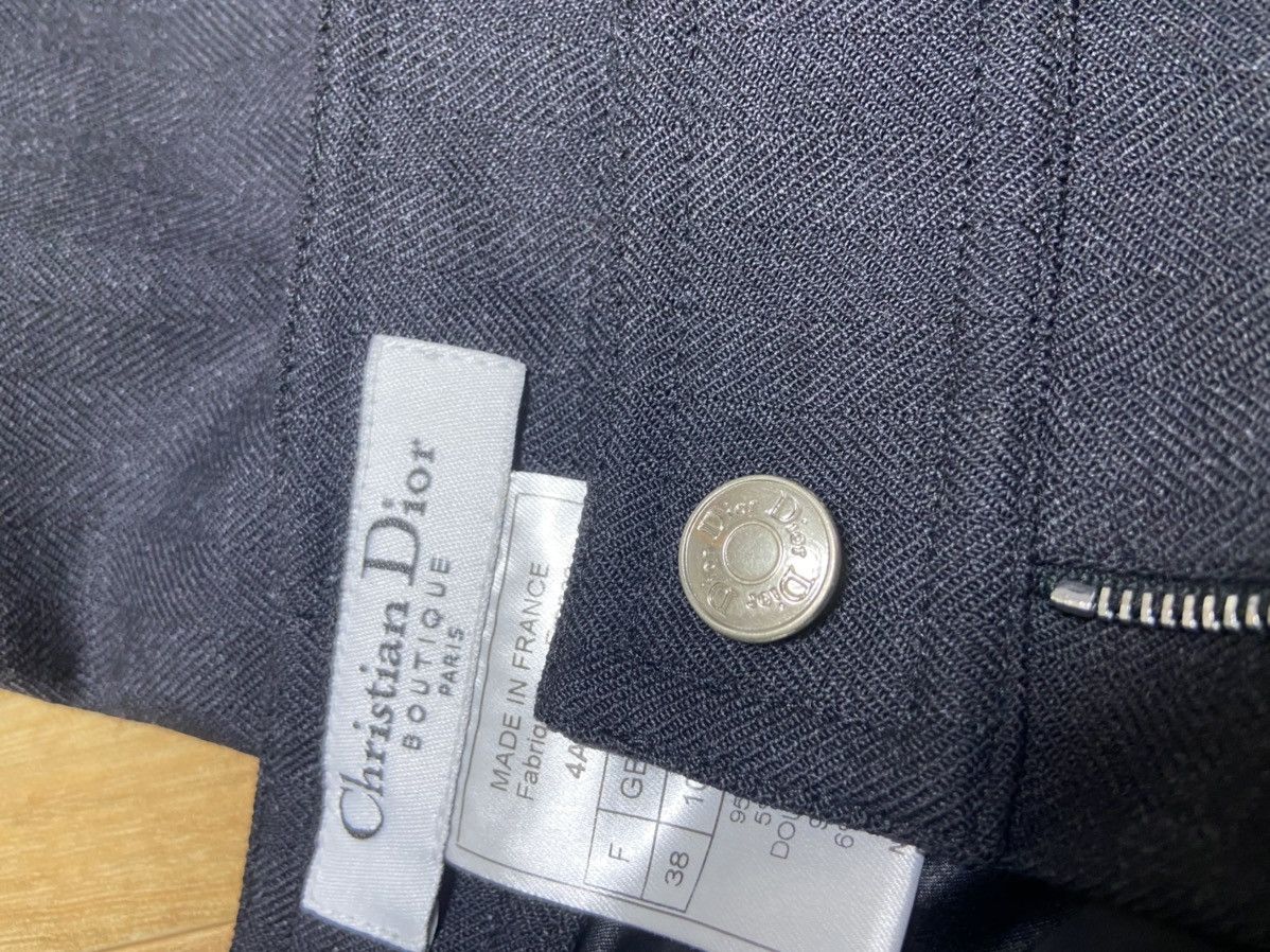 Dior 38 Christian Dior cargo zip logo wool pants Size 26" / US 2 / IT 38 - 6 Thumbnail