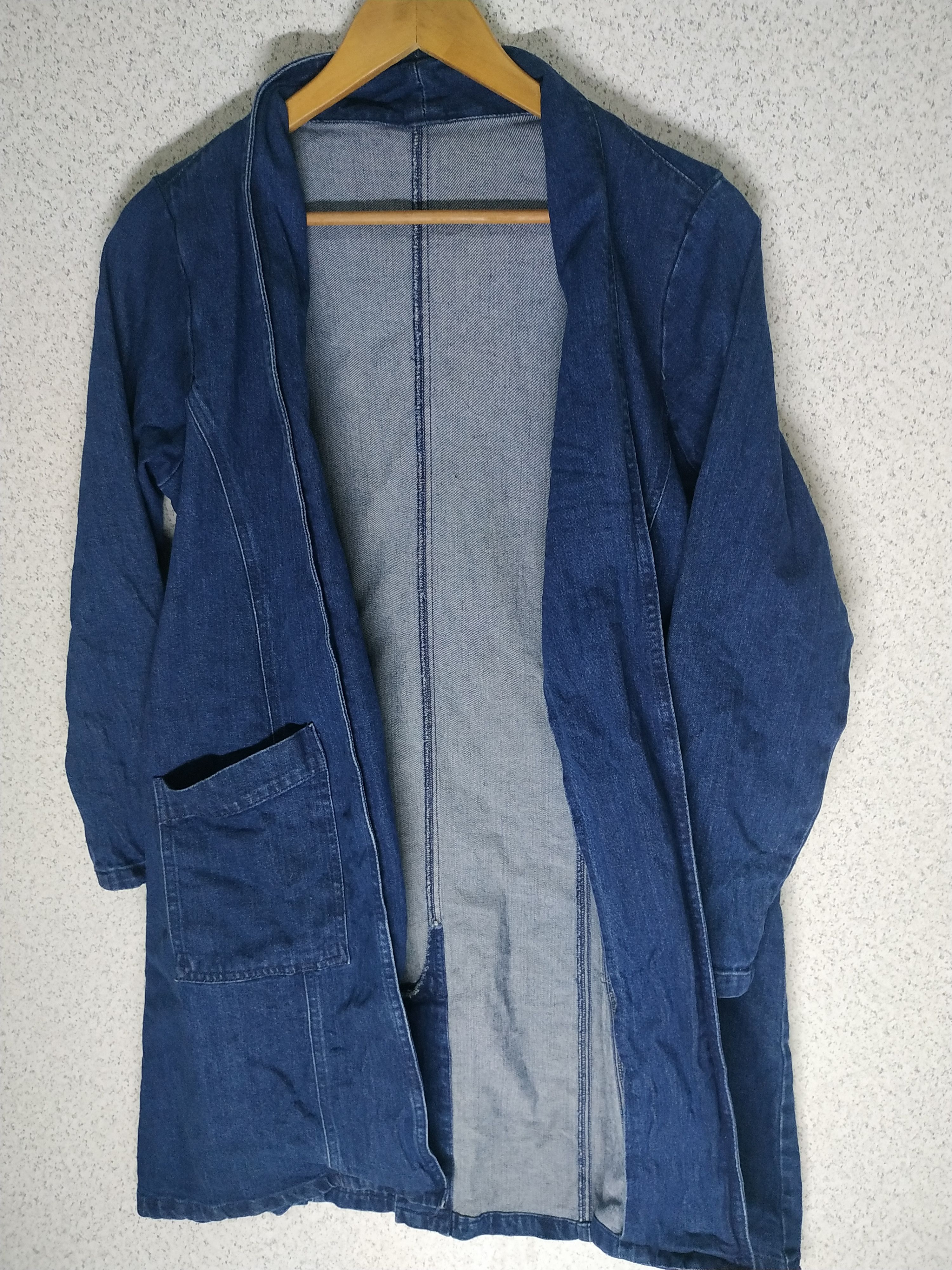 Japanese Brand Persodea Open Front Denim Cardigan Size US L / EU 52-54 / 3 - 4 Thumbnail
