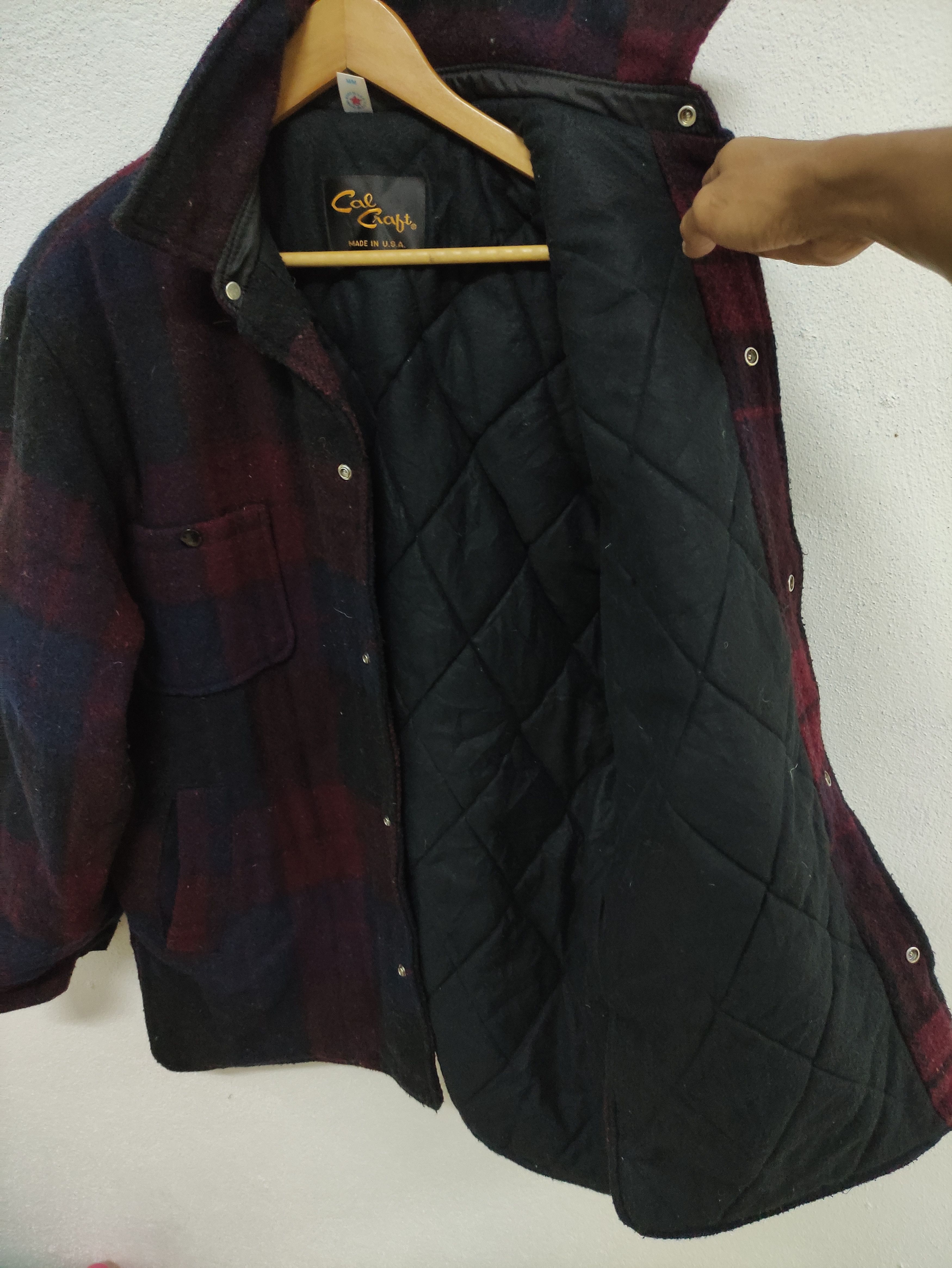 Flannel × Vintage Vintage Cal Craft Checkered Quilted Wool Flannel Jacket USA Size US M / EU 48-50 / 2 - 4 Thumbnail