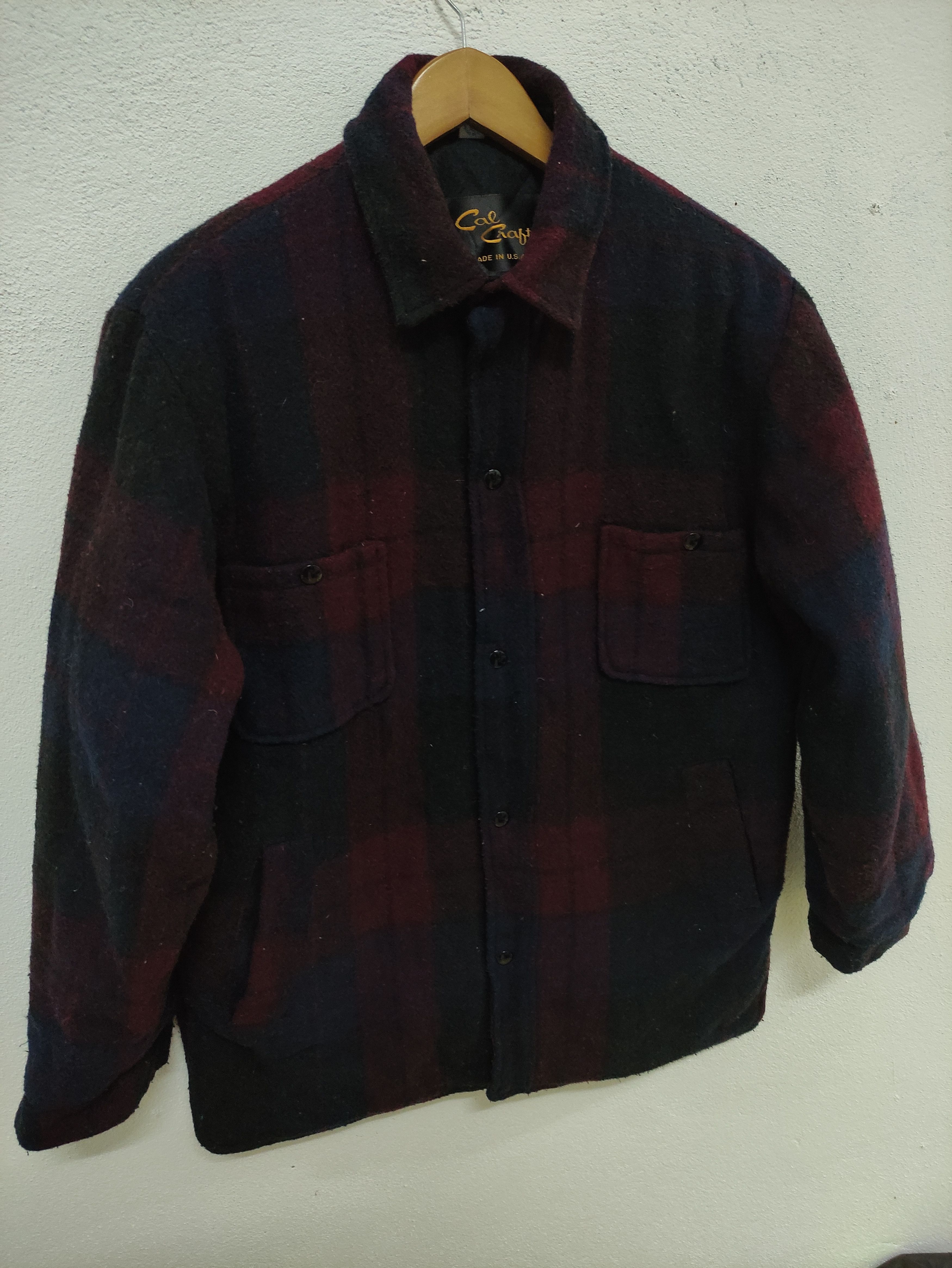 Flannel × Vintage Vintage Cal Craft Checkered Quilted Wool Flannel Jacket USA Size US M / EU 48-50 / 2 - 3 Thumbnail