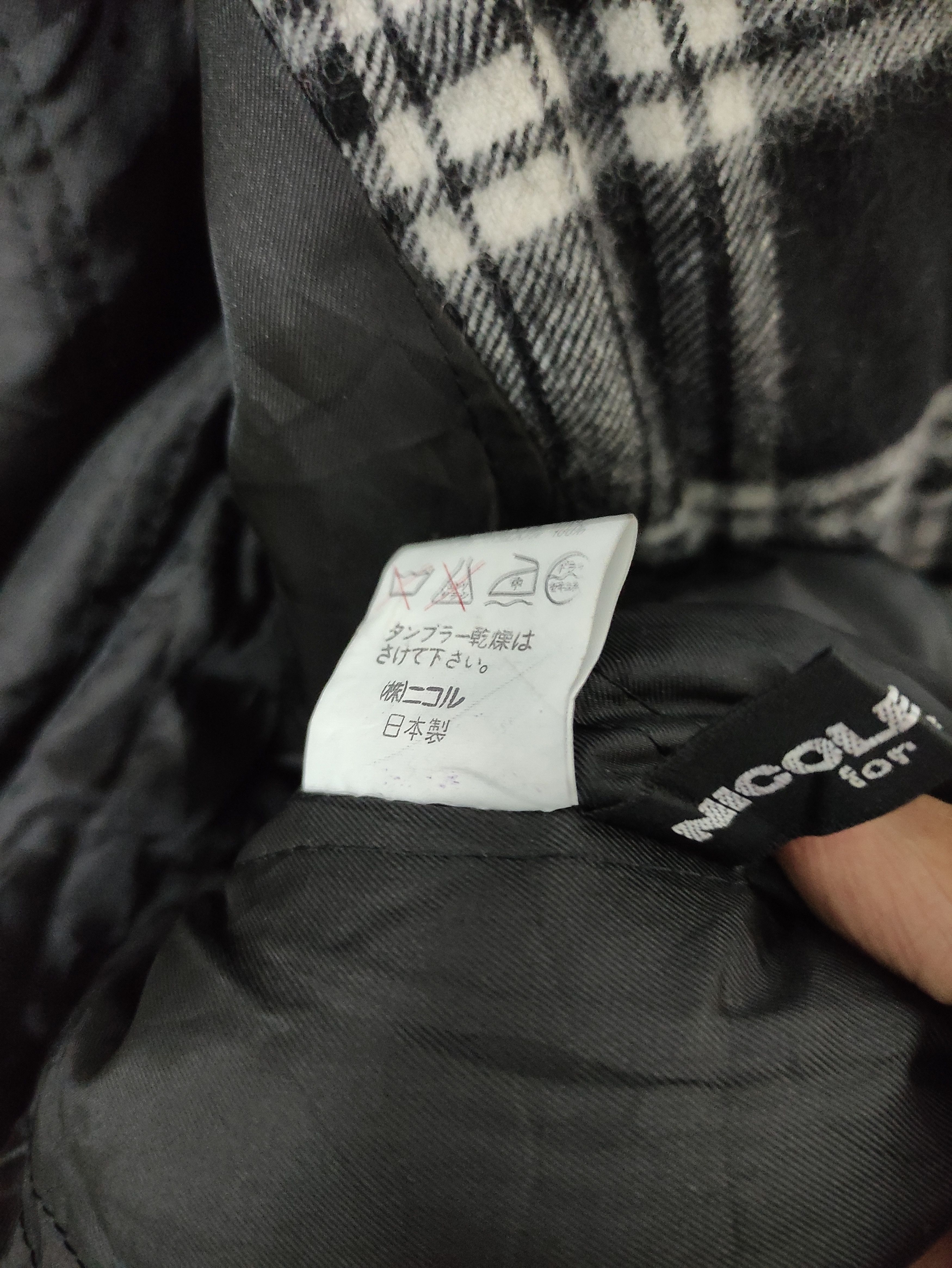 Japanese Brand × Vintage Vintage Nicole Club Checkered Wool Bomber Jacket Size US L / EU 52-54 / 3 - 7 Thumbnail