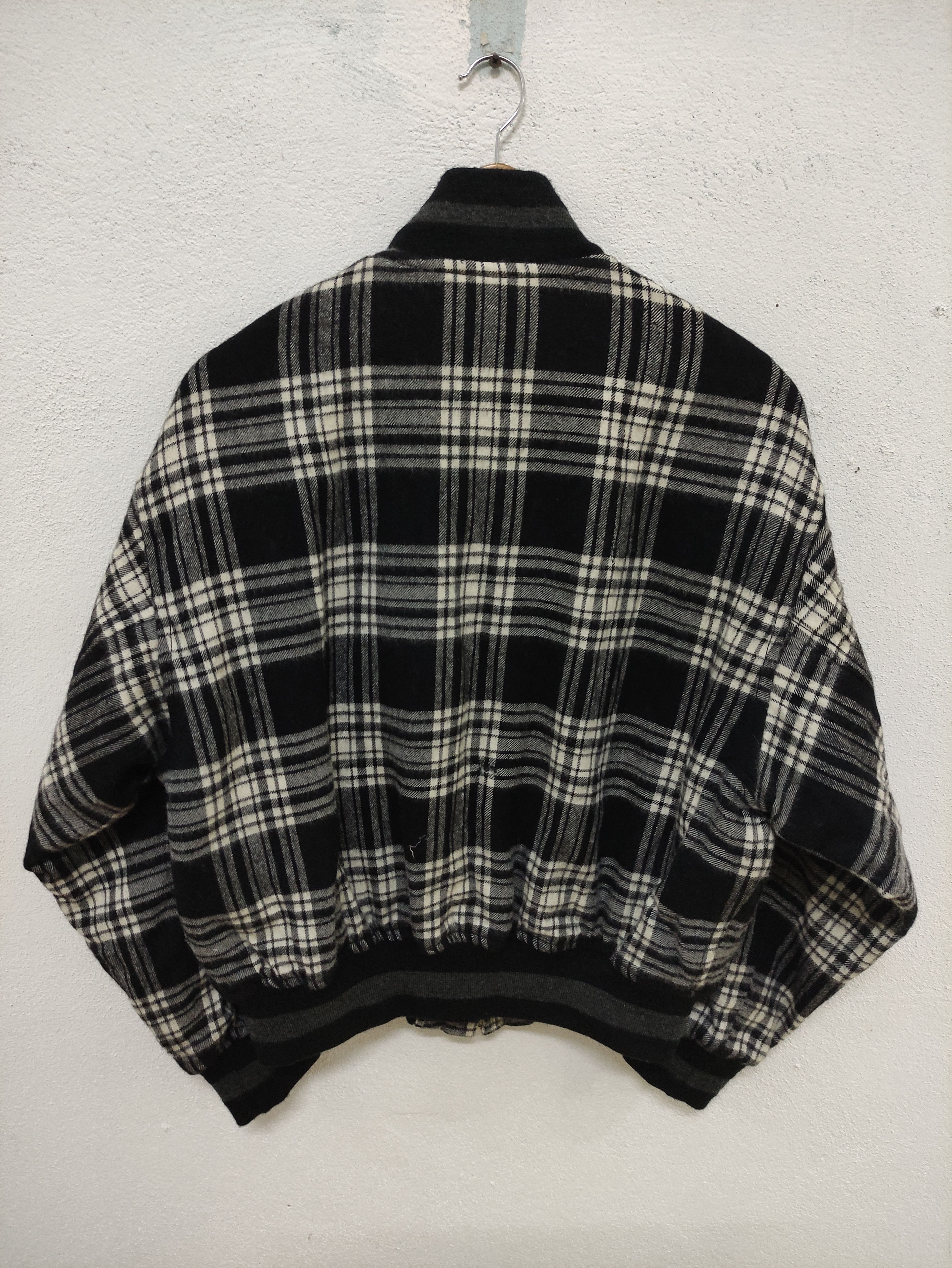 Japanese Brand × Vintage Vintage Nicole Club Checkered Wool Bomber Jacket Size US L / EU 52-54 / 3 - 2 Thumbnail