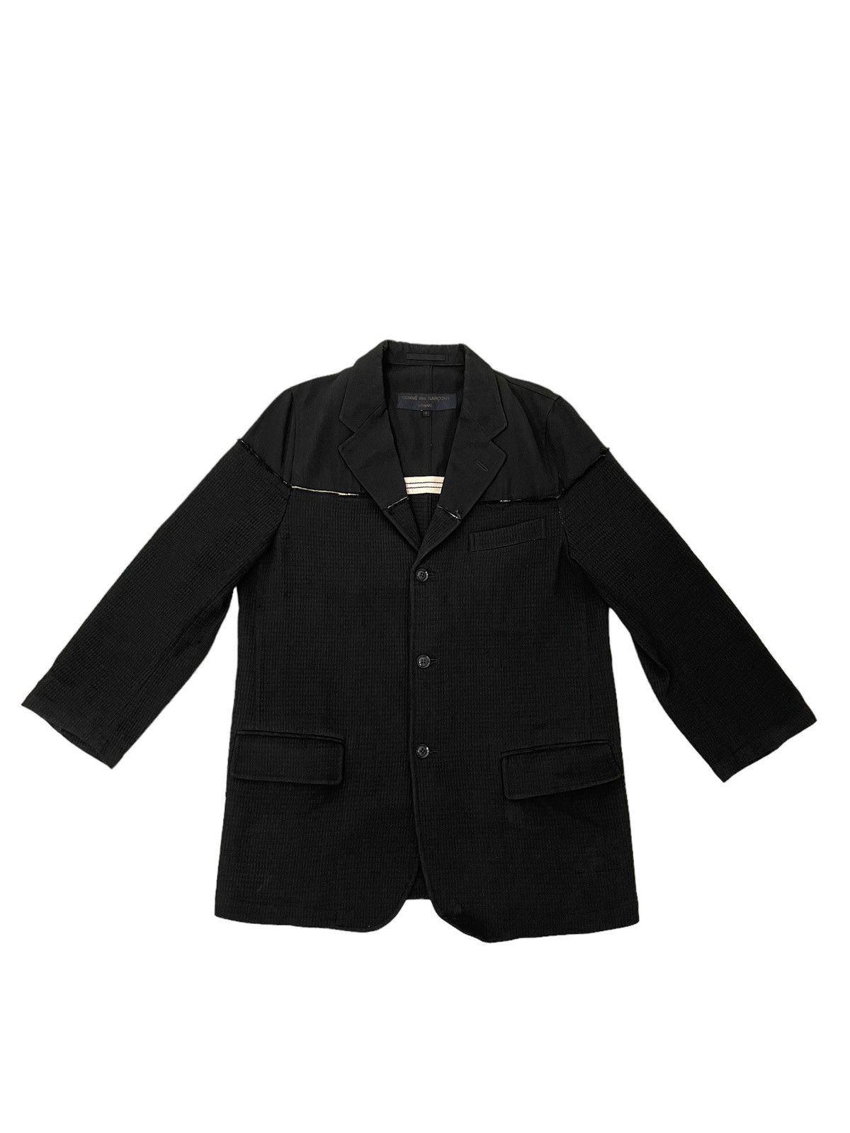 Comme des Garcons AD 2000 CDG Homme Hybrid Nylon Attached Wool Blazer 4🟩8 Size US S / EU 44-46 / 1 - 2 Thumbnail