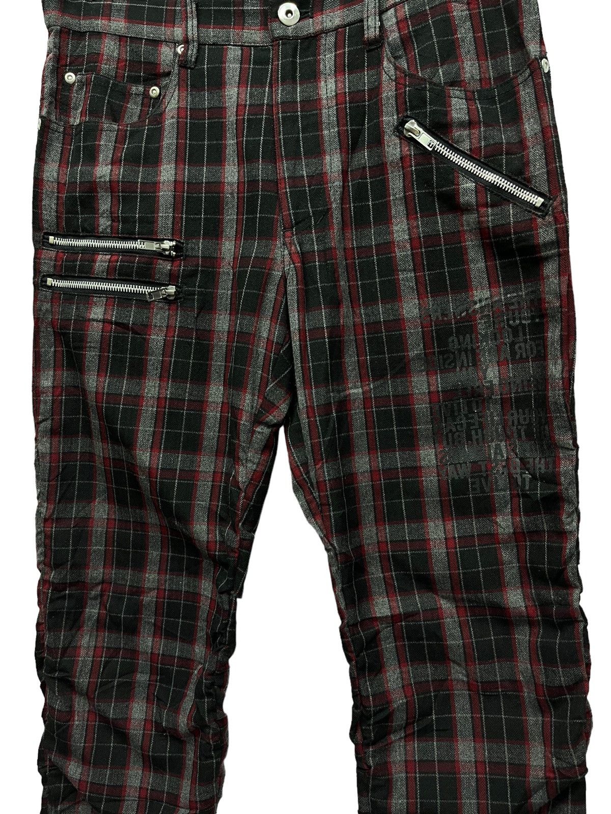 Japanese Brand RAGOUT Underground PunkTartan UnionJack Bondage Zipper Pants Size US 30 / EU 46 - 5 Thumbnail