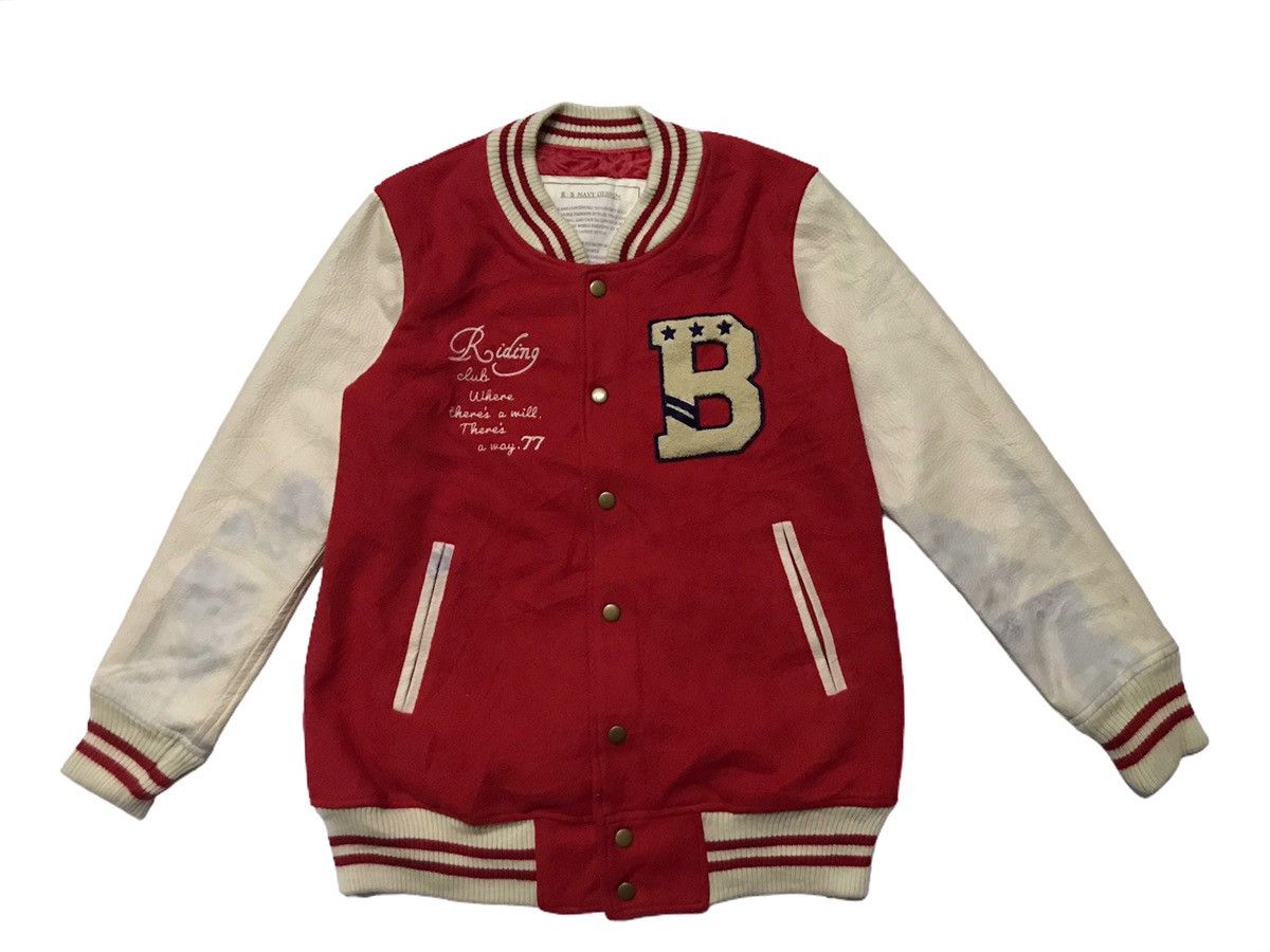 Navy varsity jacket
