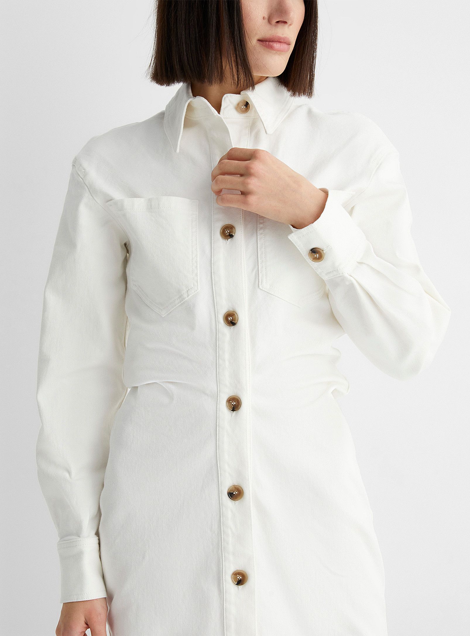 Nanushka BNWT SS21 NANUSHKA DAISY DRAPED WAIST LONG SHIRT DRESS S Size US S / EU 44-46 / 1 - 15 Thumbnail