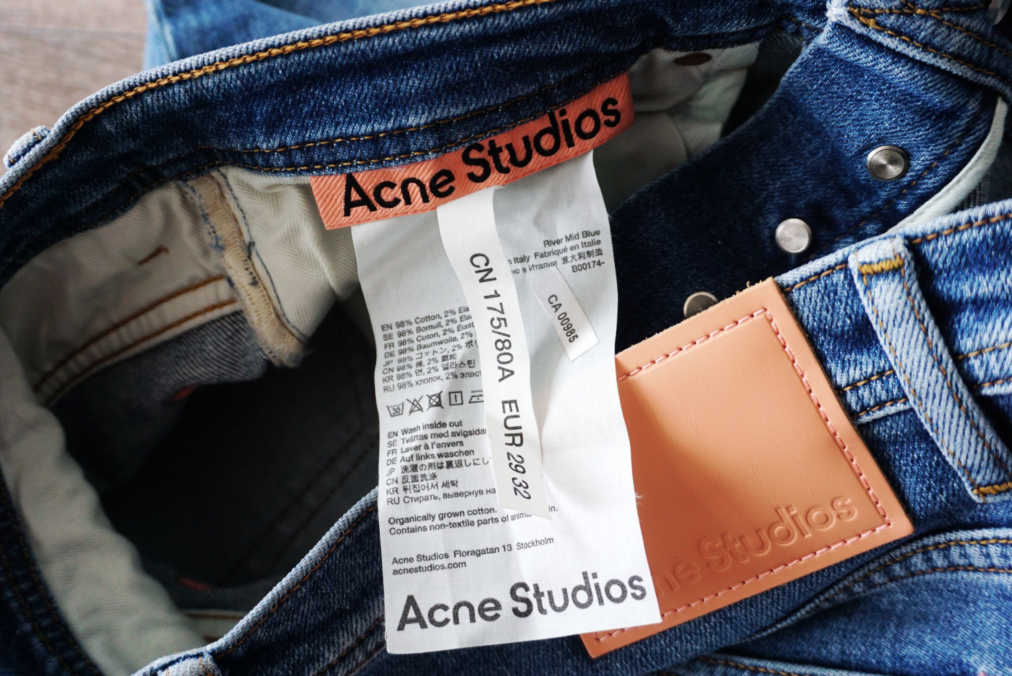 Acne Studios BNWT SS22 ACNE STUDIOS RIVER MID BLUE JEANS 29 Size US 29 - 8 Thumbnail