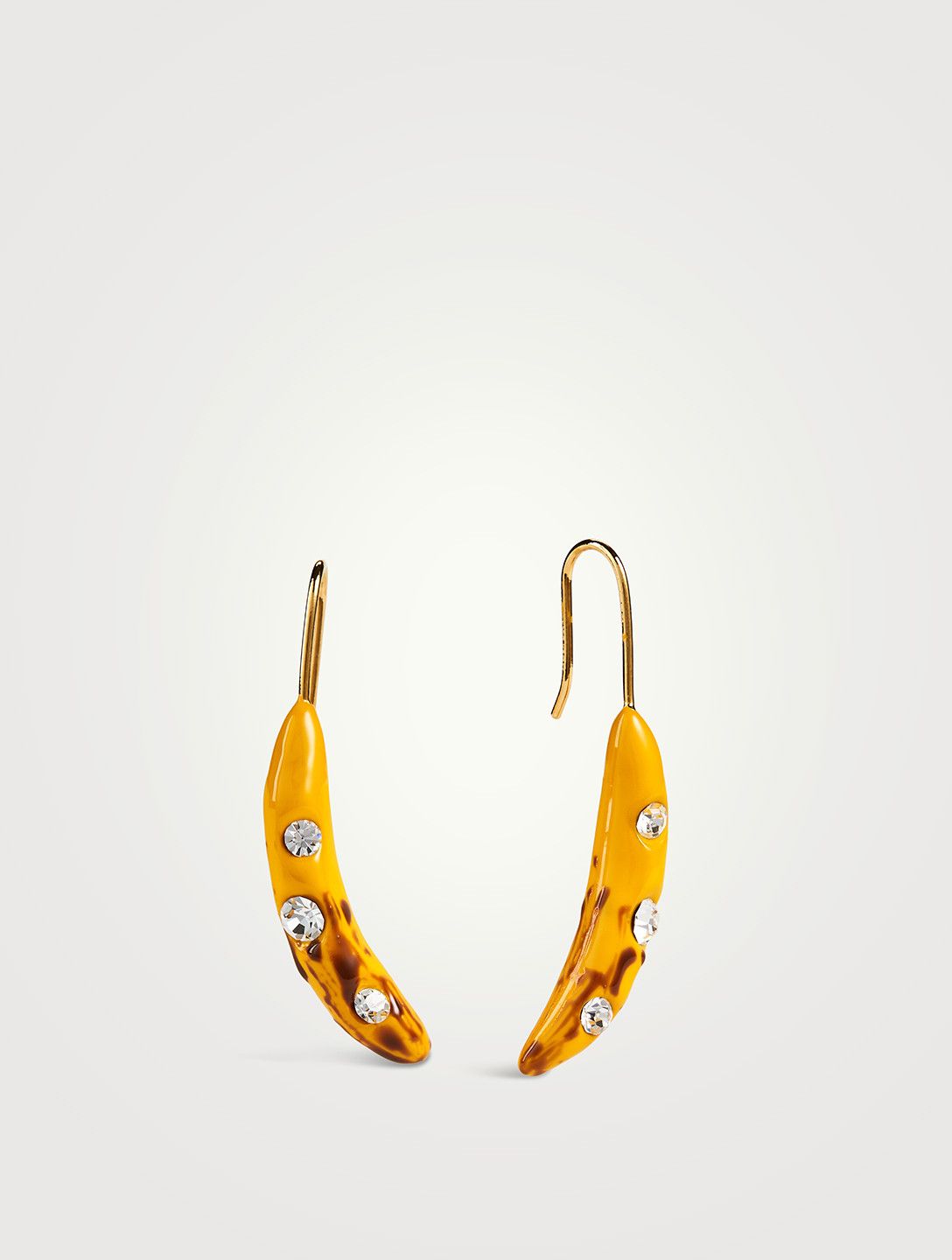 image of Ss22 Marni Banana Drop Earrings in Yellow, Men's