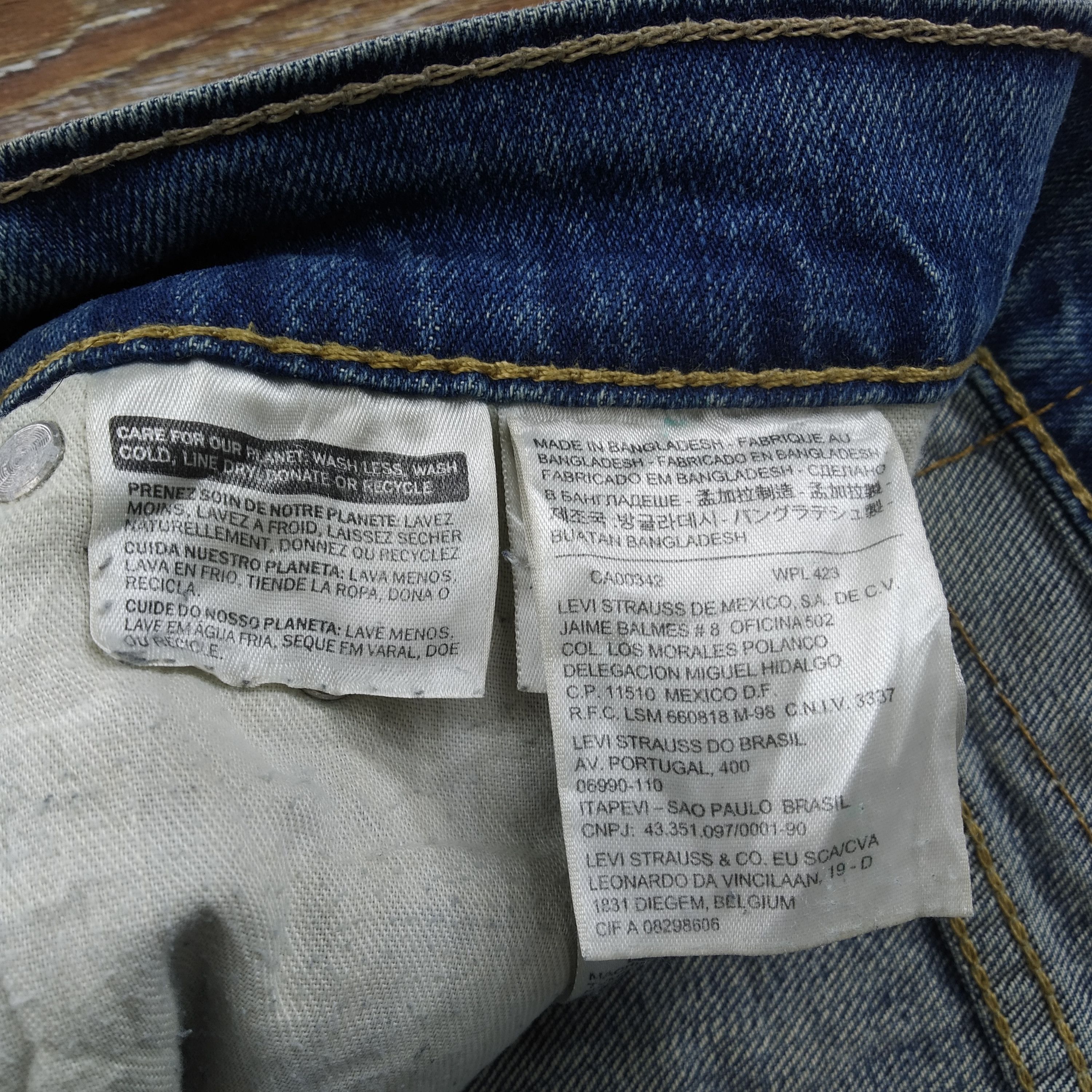 Vintage Levi's 513 Stonewash Blue Denim Jeans Reconstruct