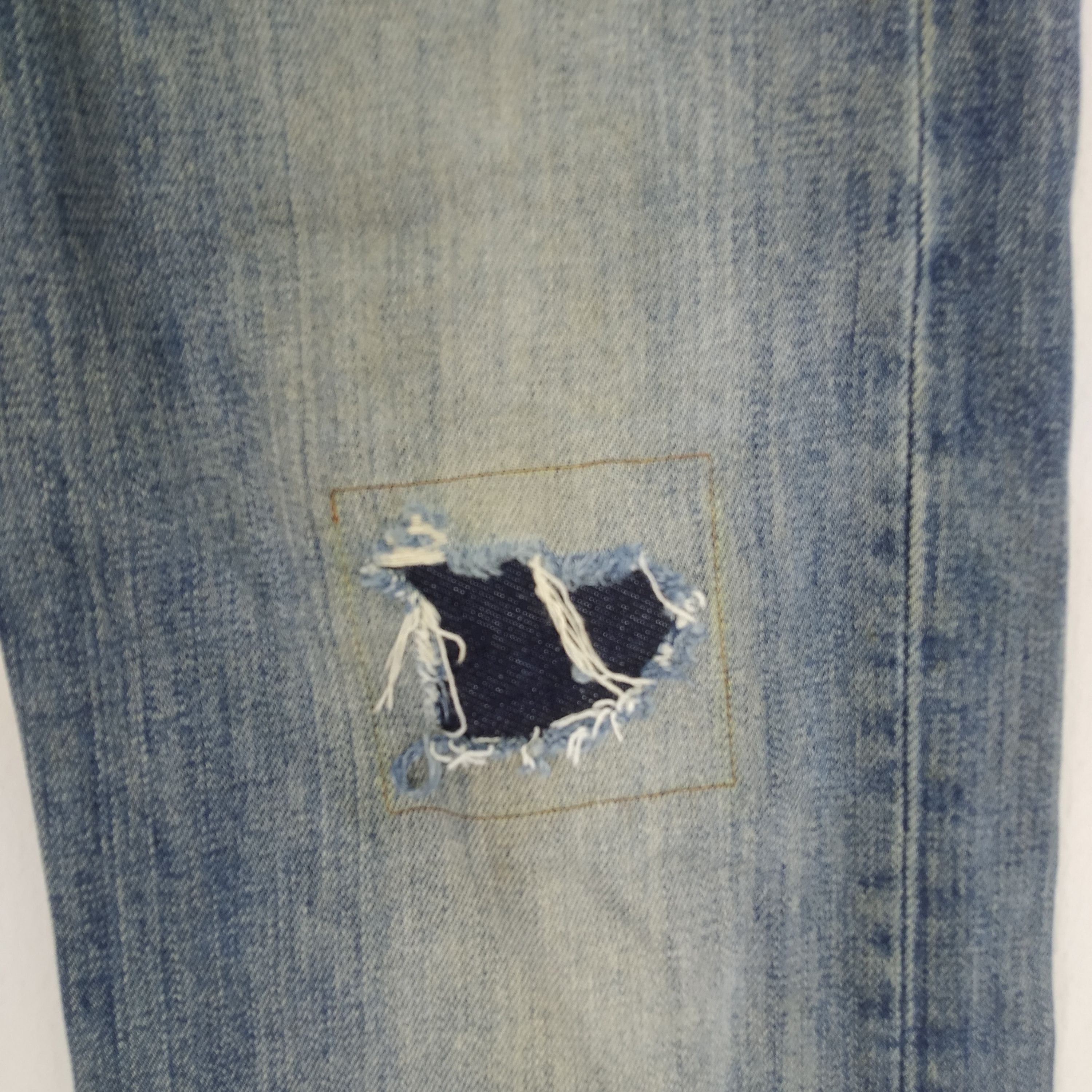 Vintage Levi's 513 Stonewash Blue Denim Jeans Reconstruct