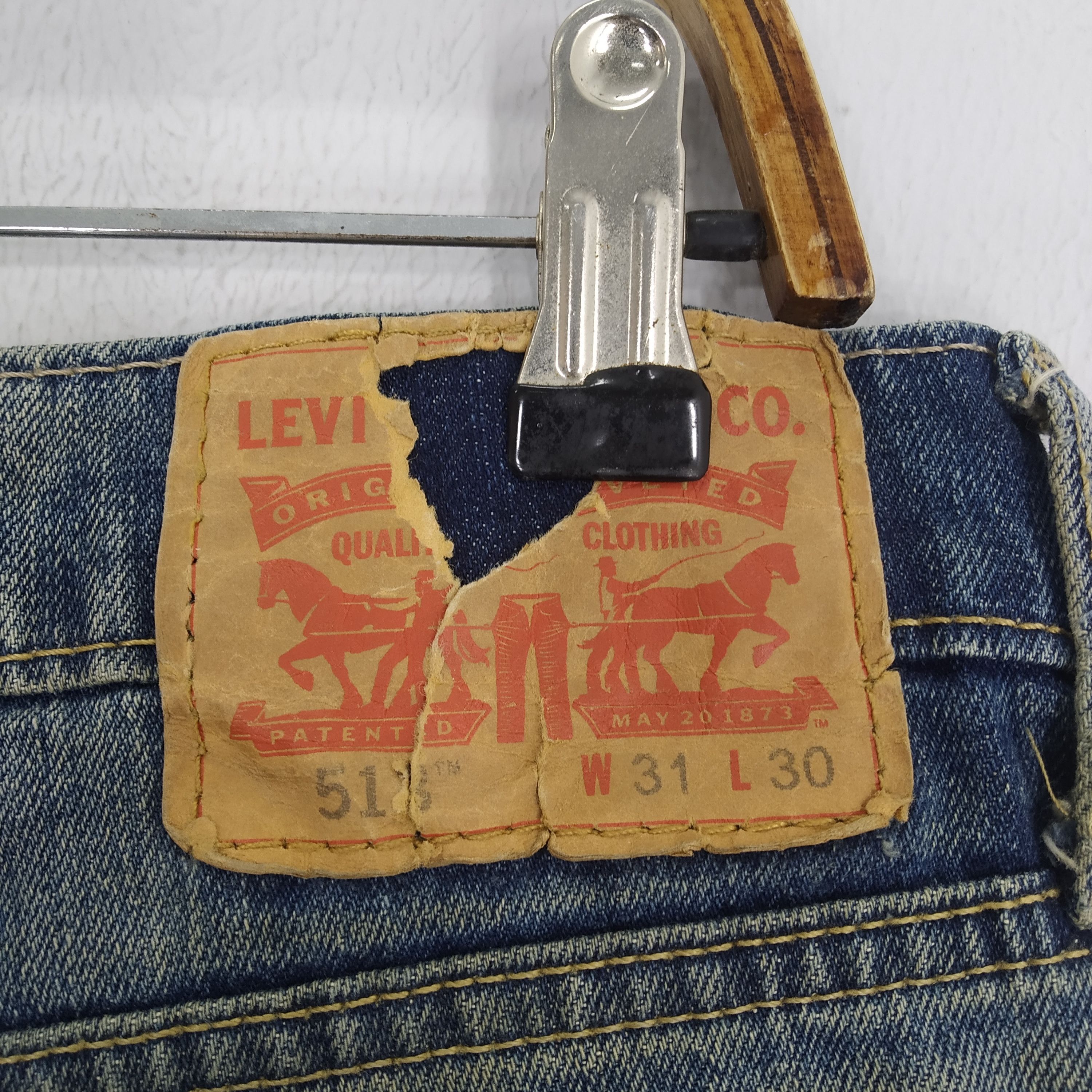 Vintage Levi's 513 Stonewash Blue Denim Jeans Reconstruct
