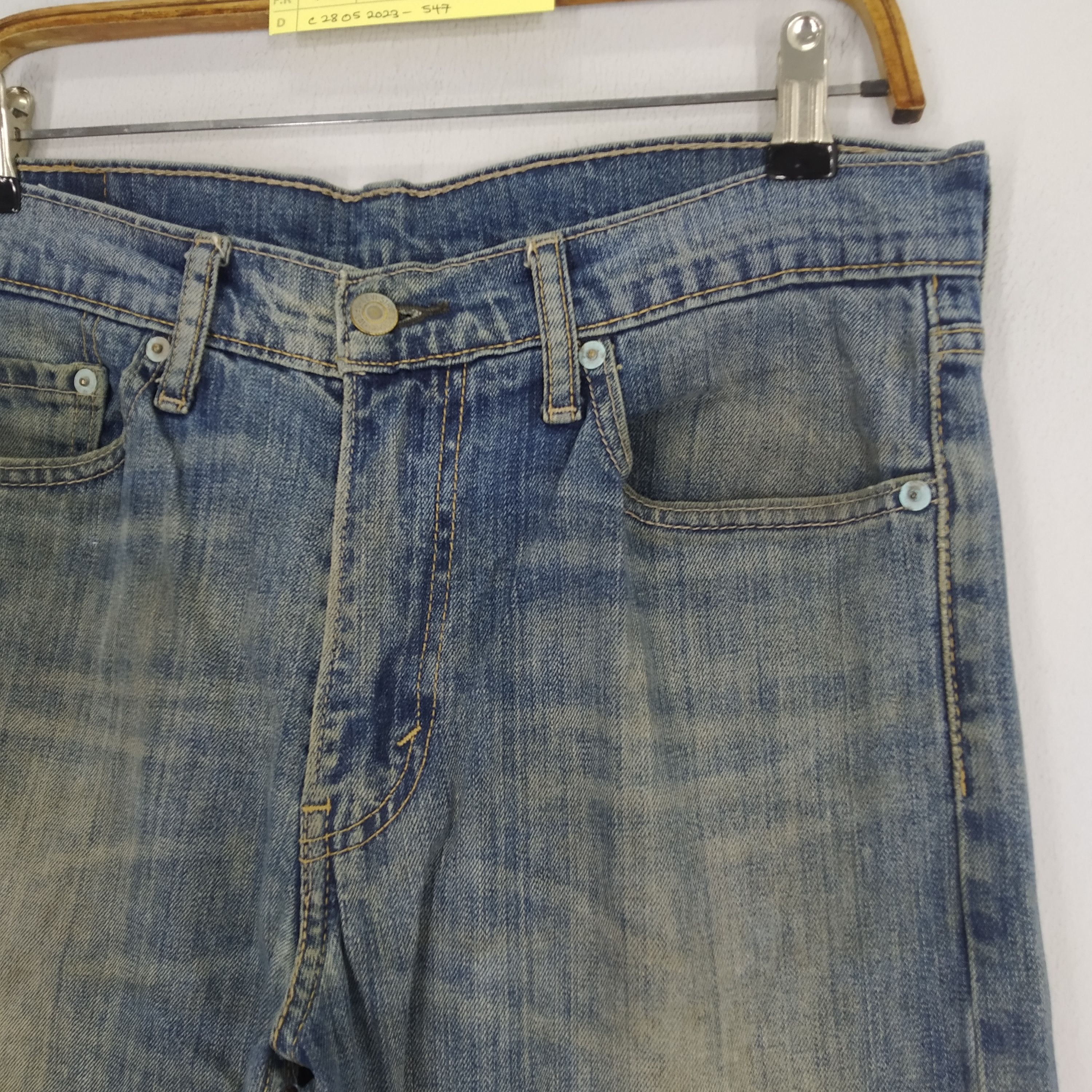 Vintage Levi's 513 Stonewash Blue Denim Jeans Reconstruct