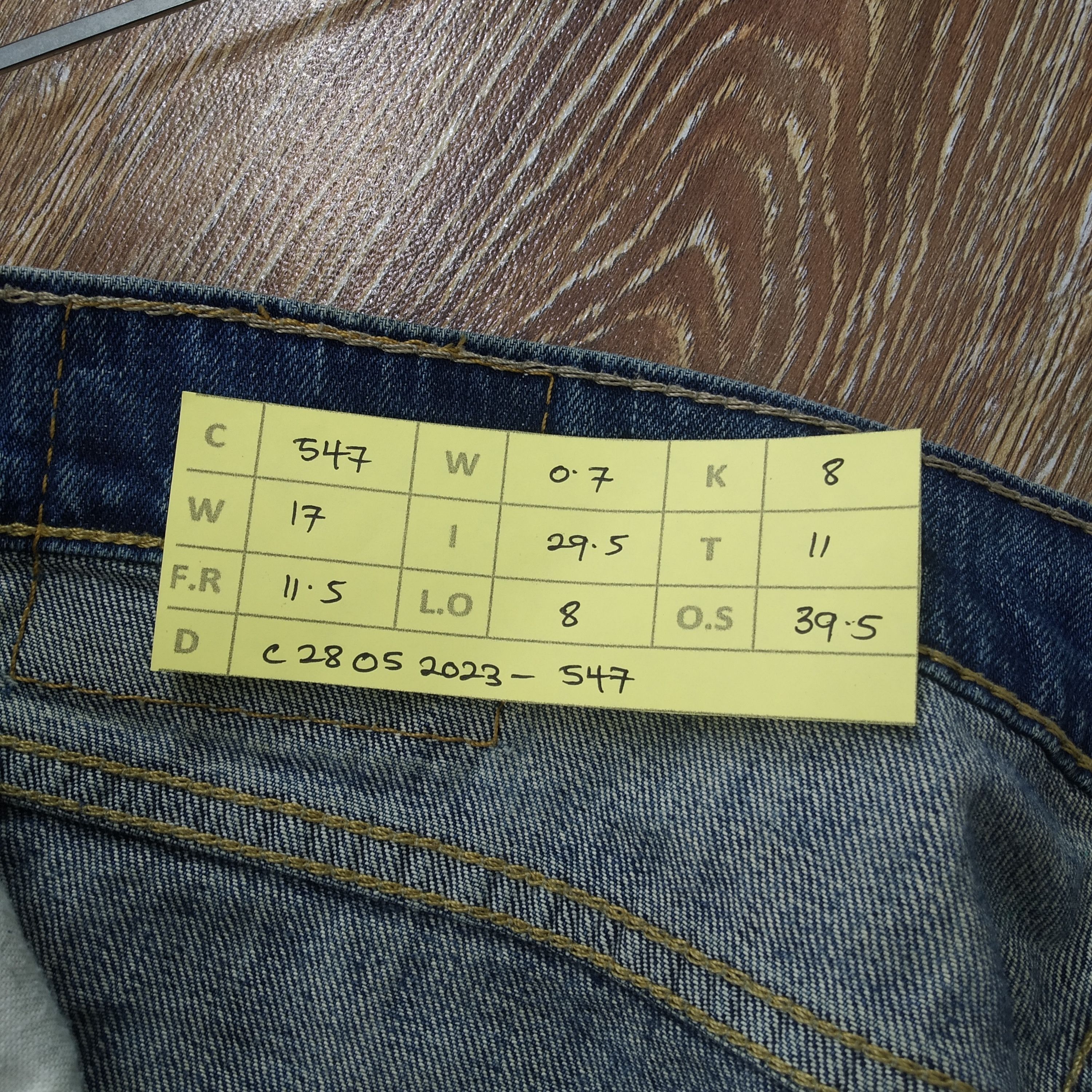 Vintage Levi's 513 Stonewash Blue Denim Jeans Reconstruct