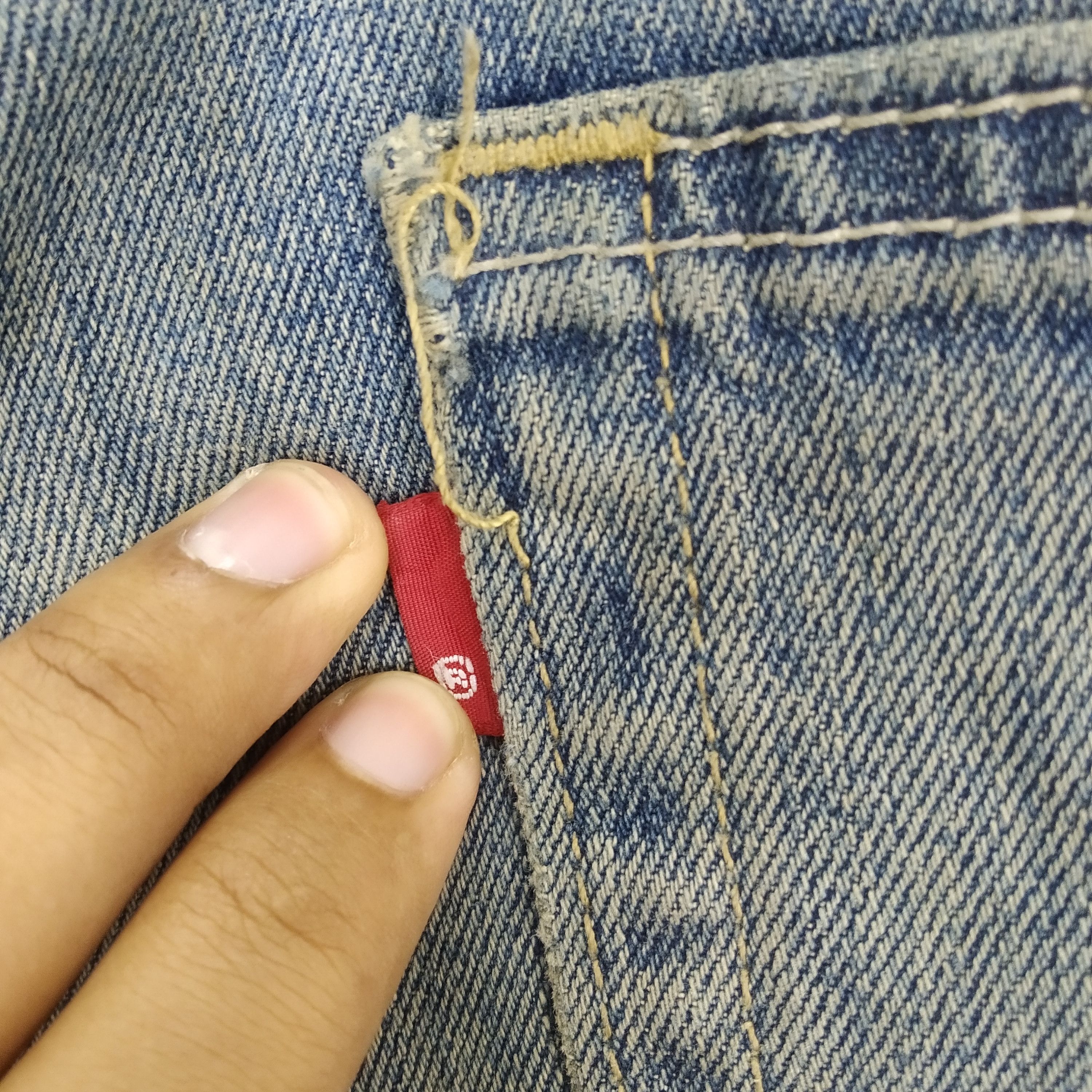 Vintage Levi's 513 Stonewash Blue Denim Jeans Reconstruct