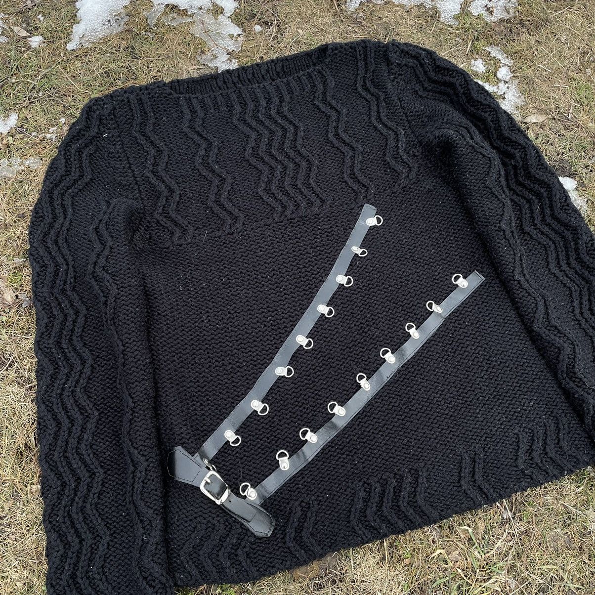 Vintage Vintage Y2K Mohair Sweater Knit Distressed Grunge Slim M Size M / US 6-8 / IT 42-44 - 4 Thumbnail