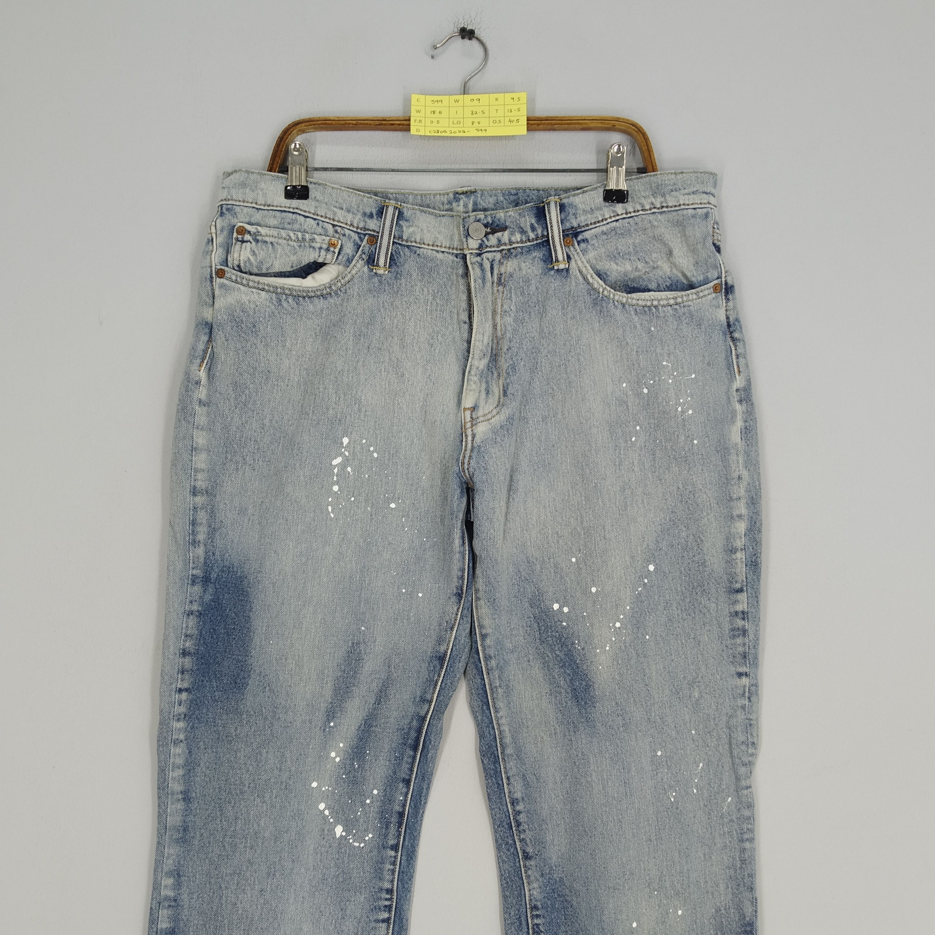 Levi's Vintage Levi's 541 Acid Wash Blue Paint Splatter Denim Jeans Size US 37 - 3 Thumbnail
