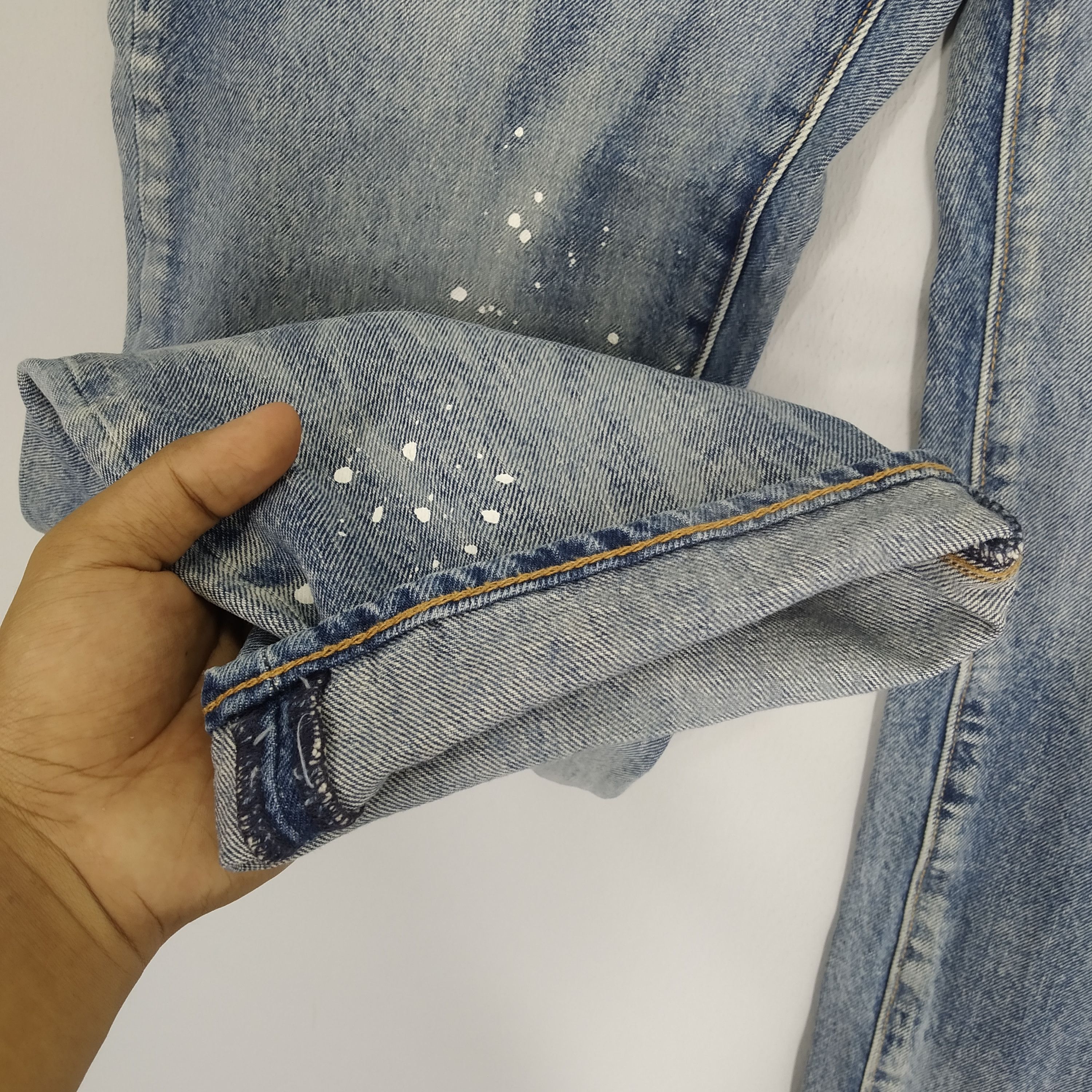 Levi's Vintage Levi's 541 Acid Wash Blue Paint Splatter Denim Jeans Size US 37 - 8 Thumbnail