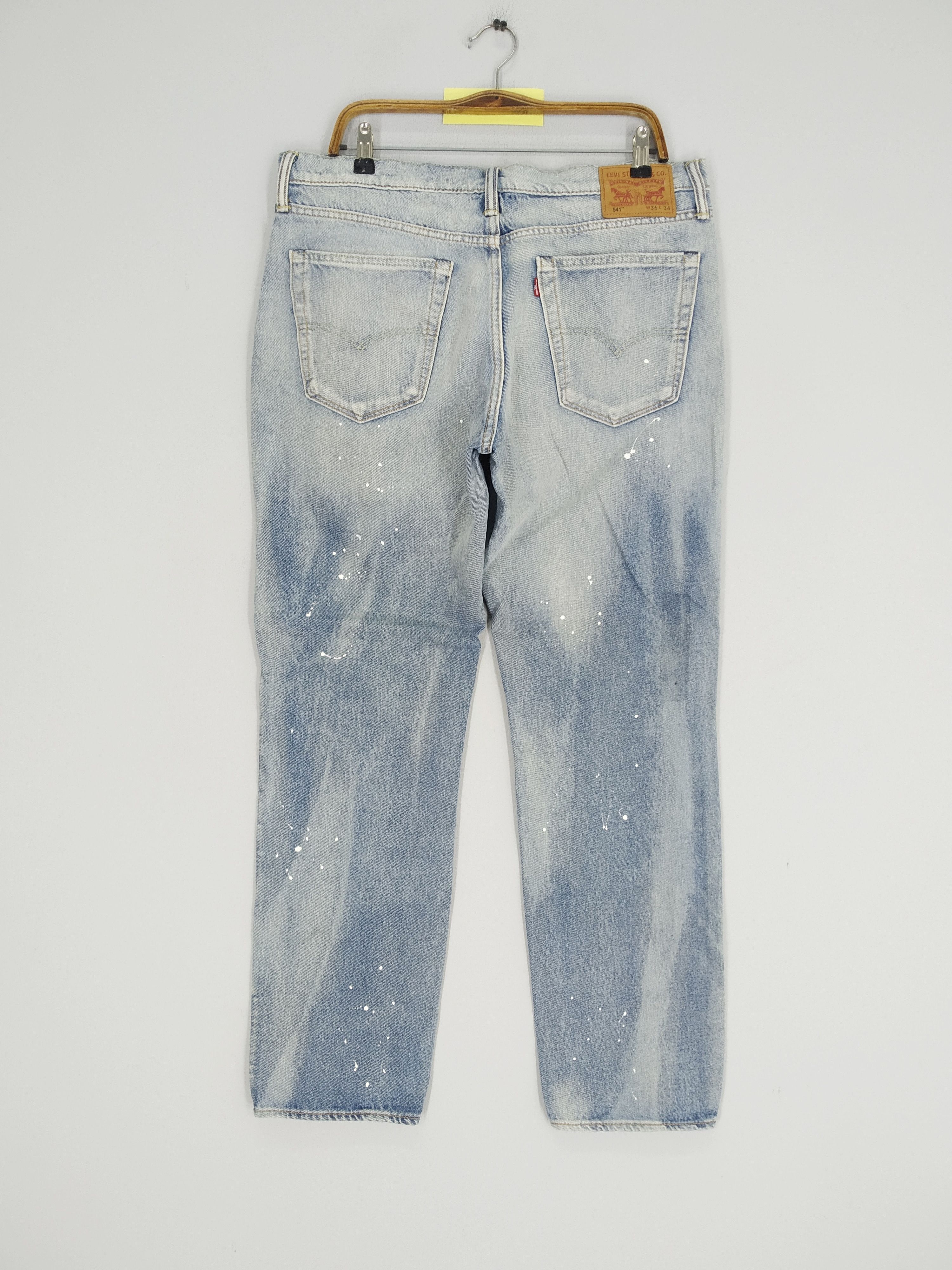 Levi's Vintage Levi's 541 Acid Wash Blue Paint Splatter Denim Jeans Size US 37 - 2 Thumbnail
