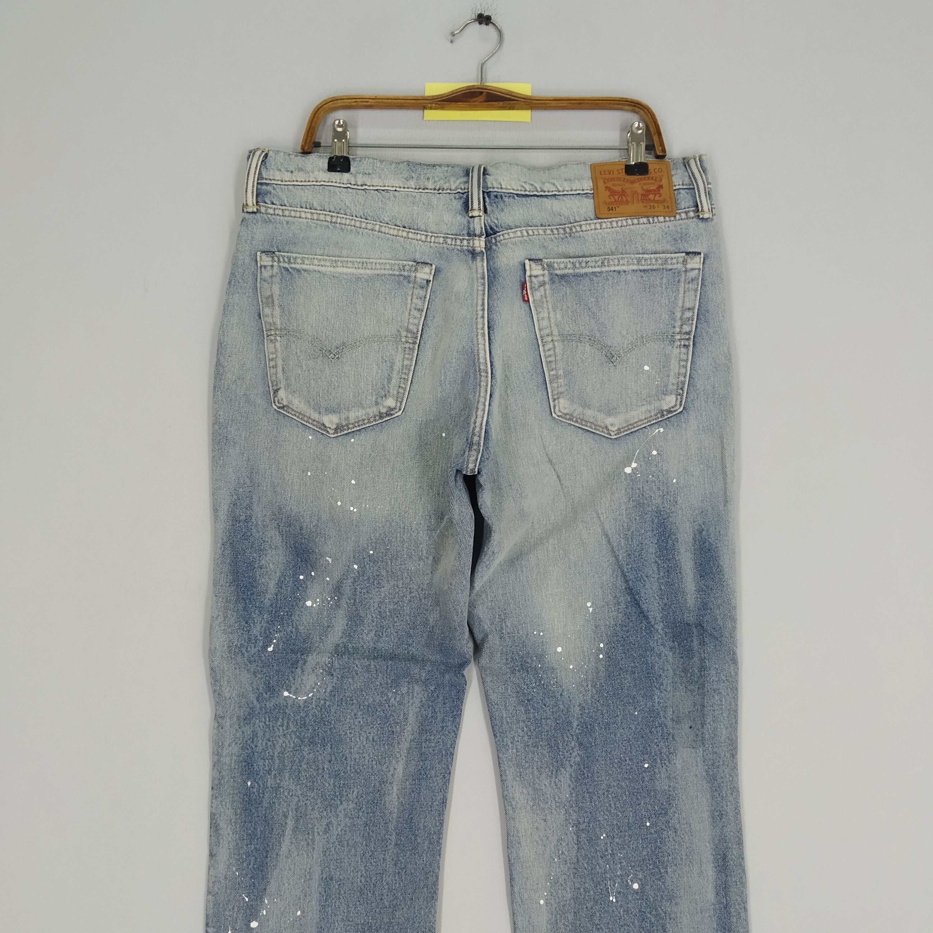 Levi's Vintage Levi's 541 Acid Wash Blue Paint Splatter Denim Jeans Size US 37 - 4 Thumbnail