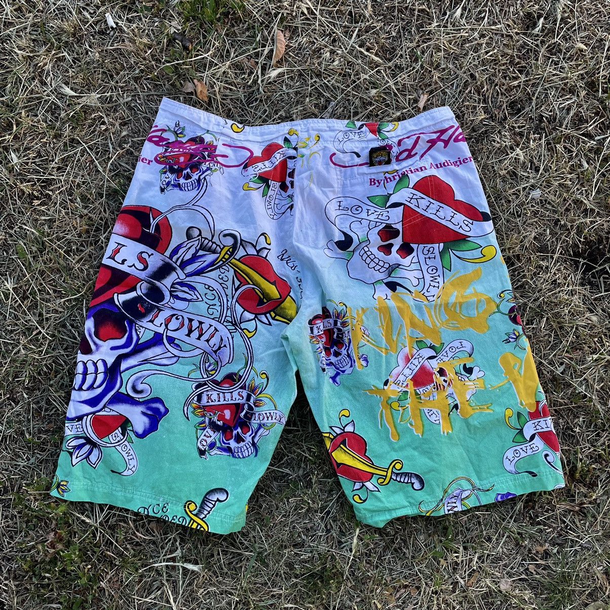 Vintage Vintage 90s All Over Print Baggy Shorts Rave Streetwear 34 Size US 34 / EU 50 - 5 Thumbnail