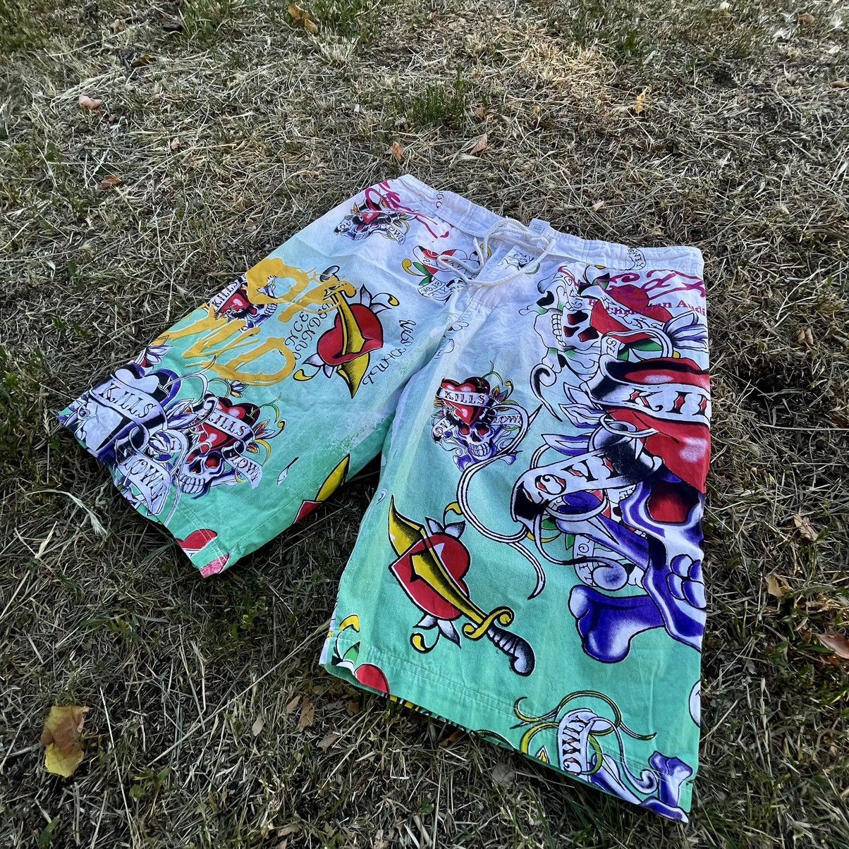 Vintage Vintage 90s All Over Print Baggy Shorts Rave Streetwear 34 Size US 34 / EU 50 - 7 Thumbnail