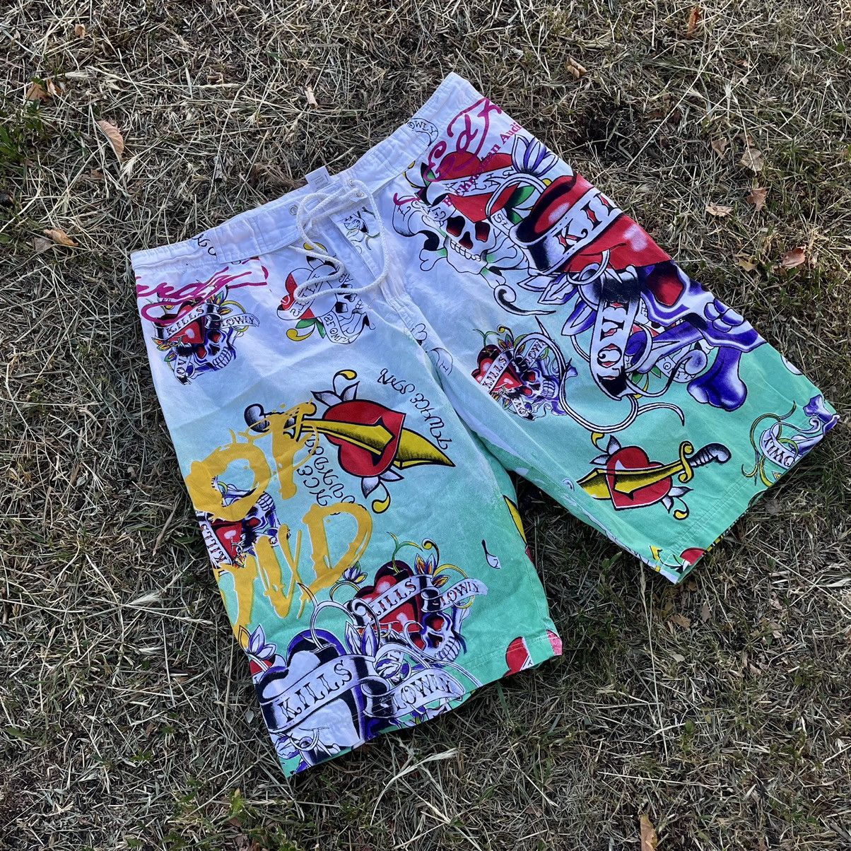 Vintage Vintage 90s All Over Print Baggy Shorts Rave Streetwear 34 Size US 34 / EU 50 - 4 Thumbnail
