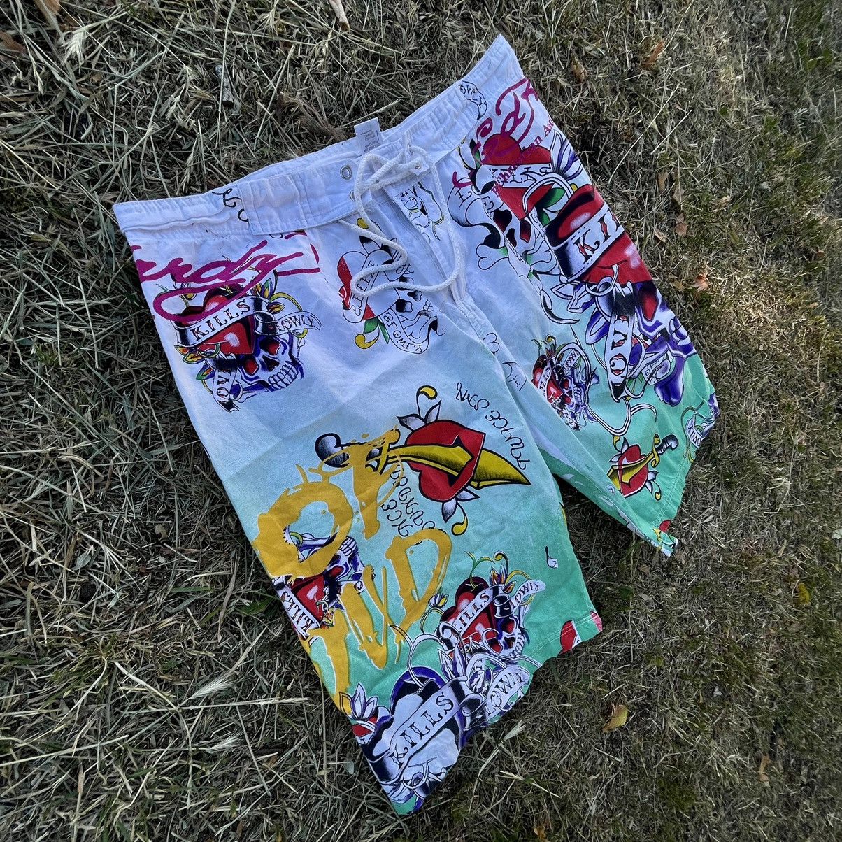 Vintage Vintage 90s All Over Print Baggy Shorts Rave Streetwear 34 Size US 34 / EU 50 - 8 Thumbnail