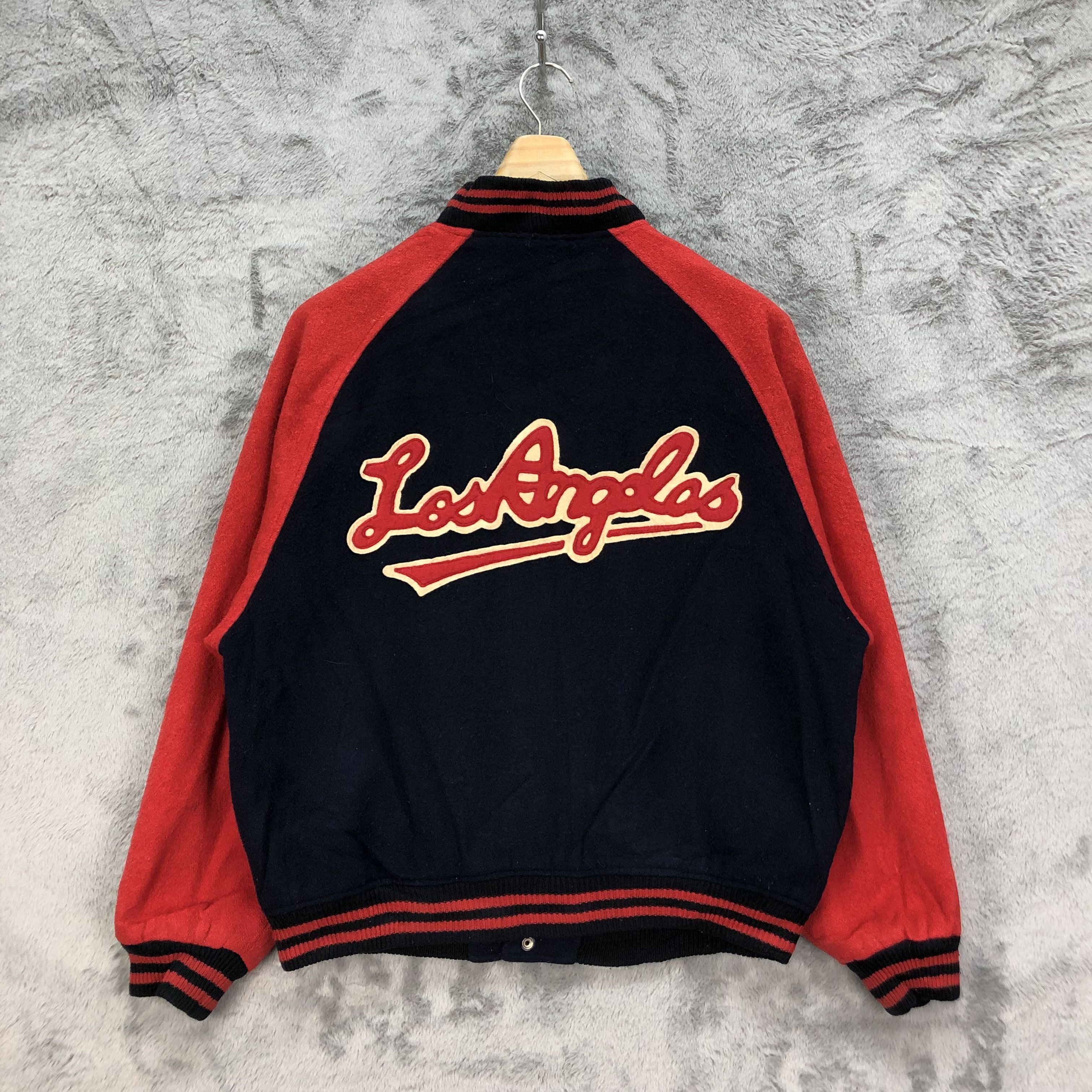 Other LOS ANGELES Big Spell Out Logo Wool Varsity Jacket #4917-036 Size US M / EU 48-50 / 2 - 9 Thumbnail