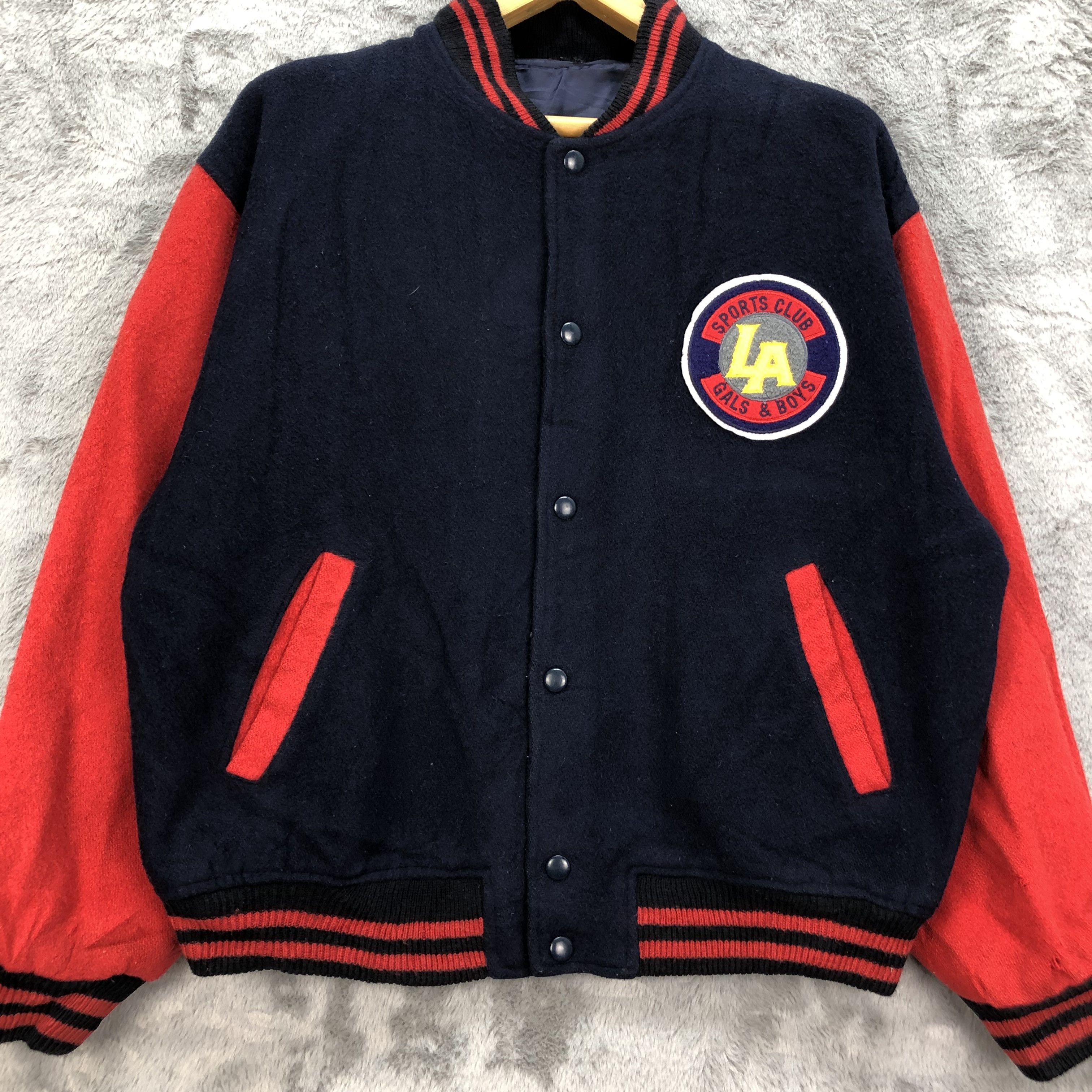 Other LOS ANGELES Big Spell Out Logo Wool Varsity Jacket #4917-036 Size US M / EU 48-50 / 2 - 4 Thumbnail