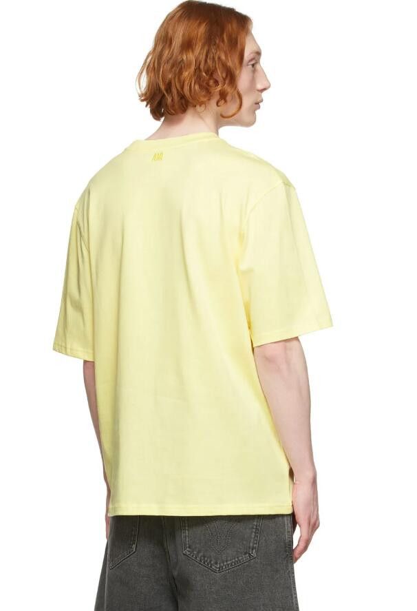 AMI BNWT SS22 AMI DE COEUR YELLOW TSHIRT S Size US S / EU 44-46 / 1 - 11 Thumbnail
