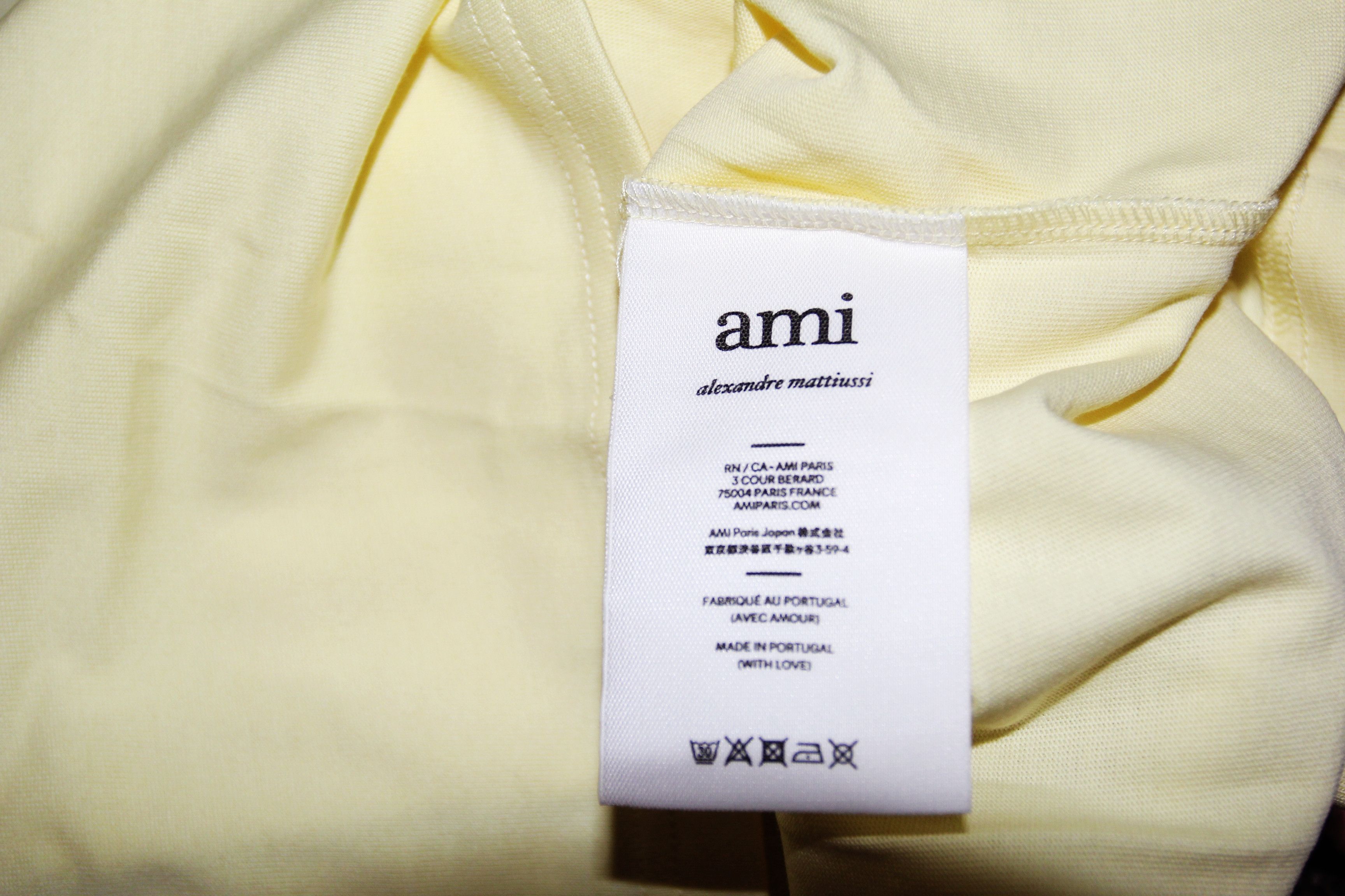 AMI BNWT SS22 AMI DE COEUR YELLOW TSHIRT S Size US S / EU 44-46 / 1 - 9 Thumbnail